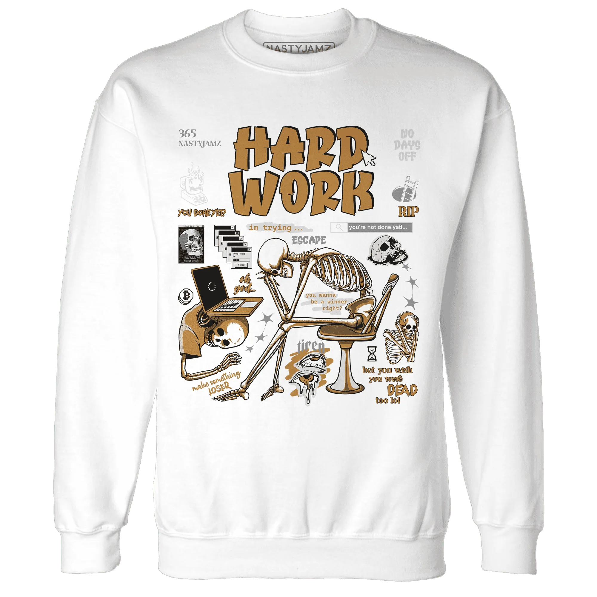 Dunk-Low-Retro-Wheat-Orange-Sweatshirt-Match-Hard-Work