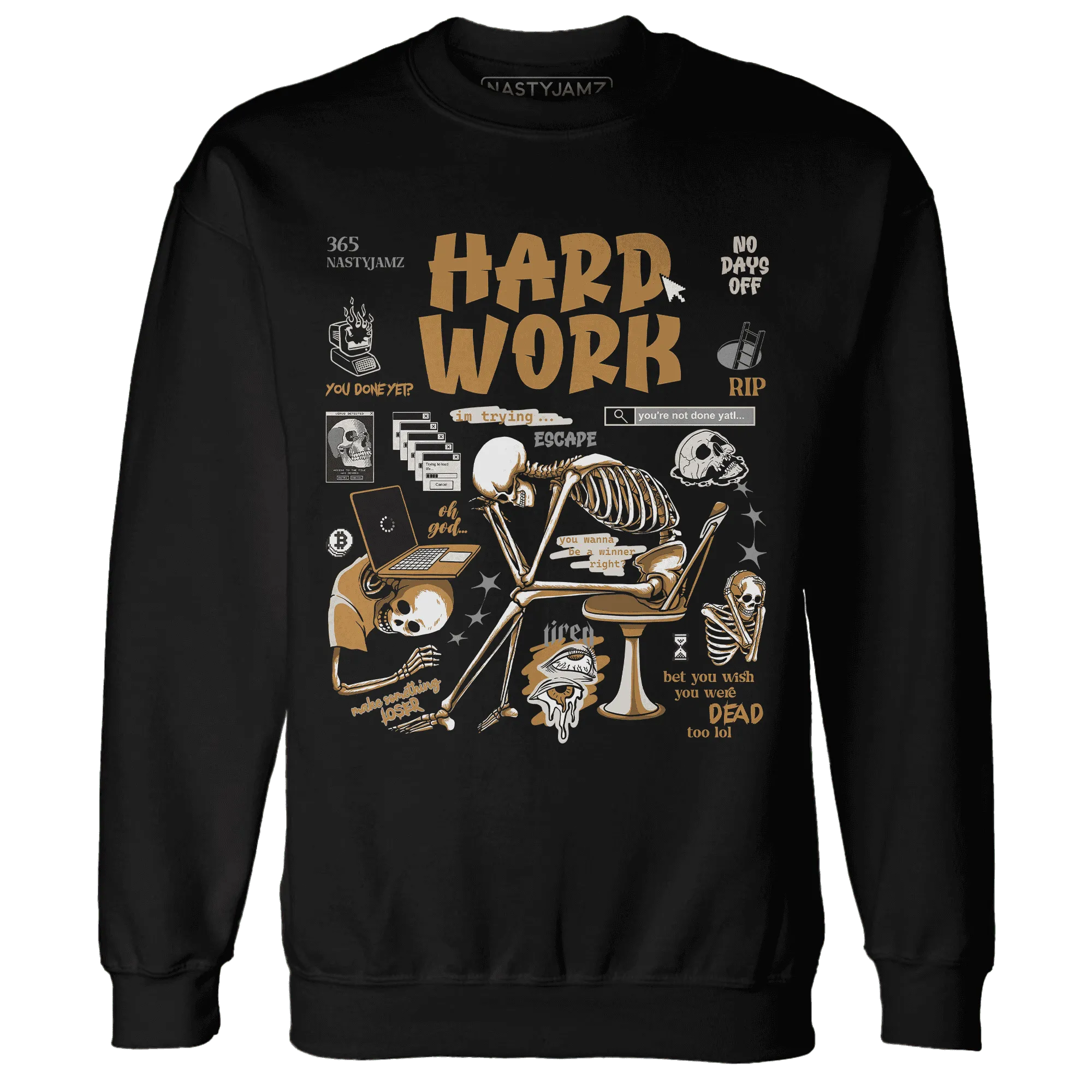 Dunk-Low-Retro-Wheat-Orange-Sweatshirt-Match-Hard-Work