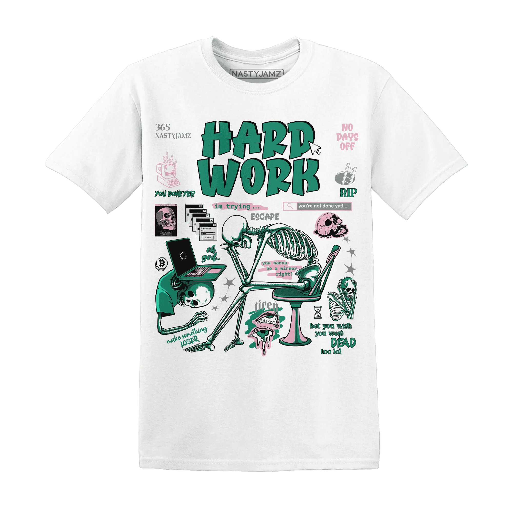 Dunk-Pink-Malachite-Medium-Soft-Low-Sail-NastyJamz-T-Shirt-Match-Hard-Work