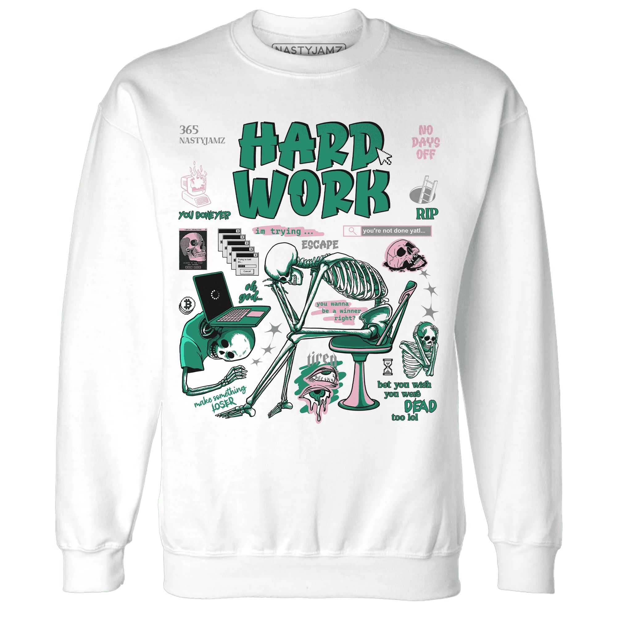 Dunk-Pink-Malachite-Medium-Soft-Low-Sail-NastyJamz-Sweatshirt-Match-Hard-Work