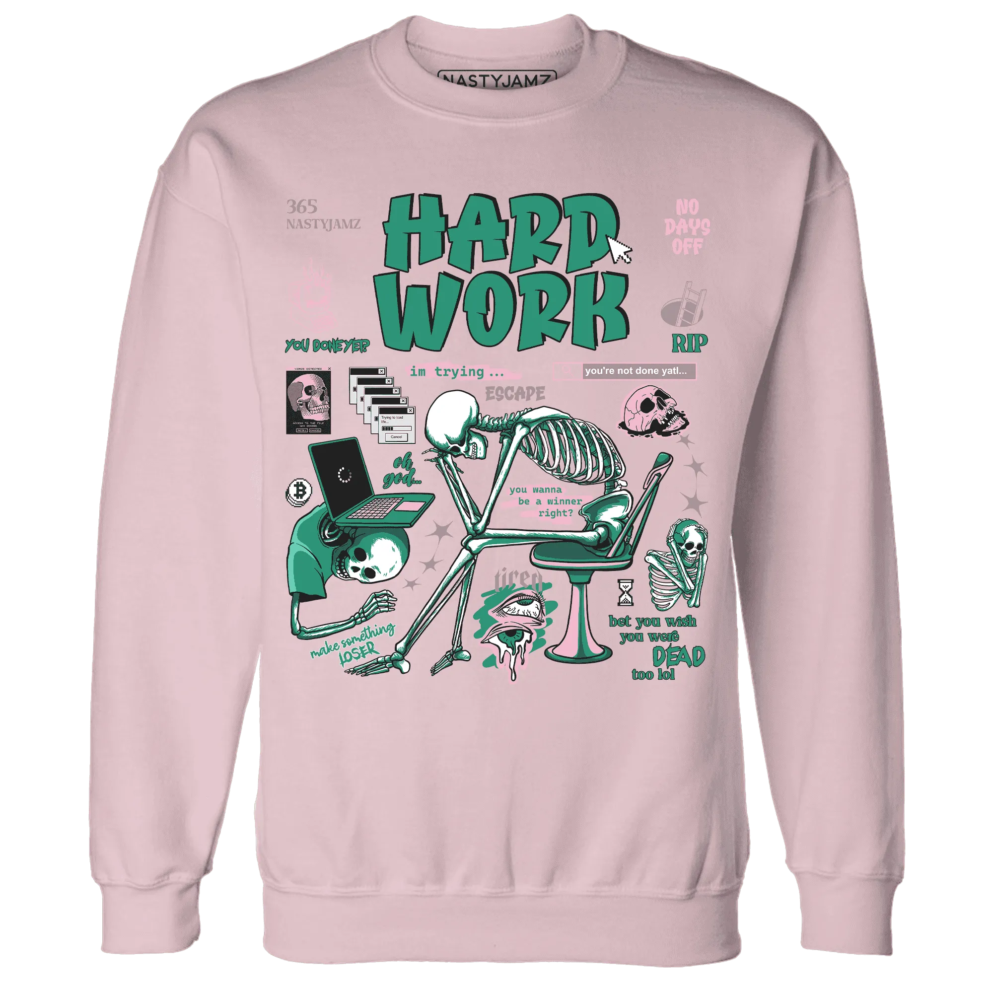 NastyJamz-Dunk-Pink-Malachite-Medium-Soft-Low-Sail-Sweatshirt-Match-Hard-Work