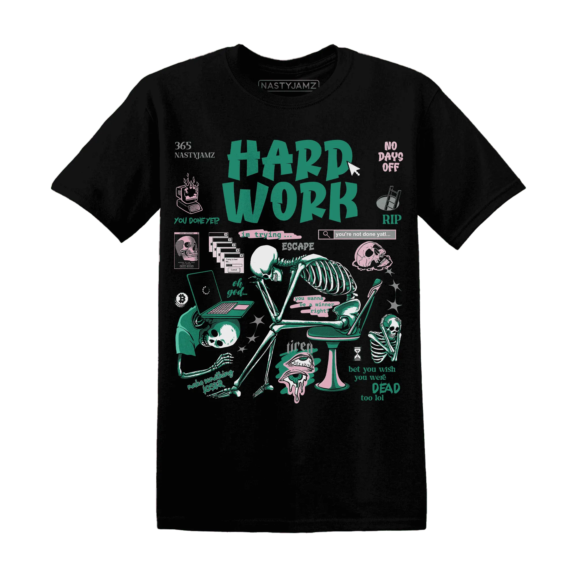 Dunk-Pink-Malachite-Medium-Soft-Low-Sail-NastyJamz-T-Shirt-Match-Hard-Work