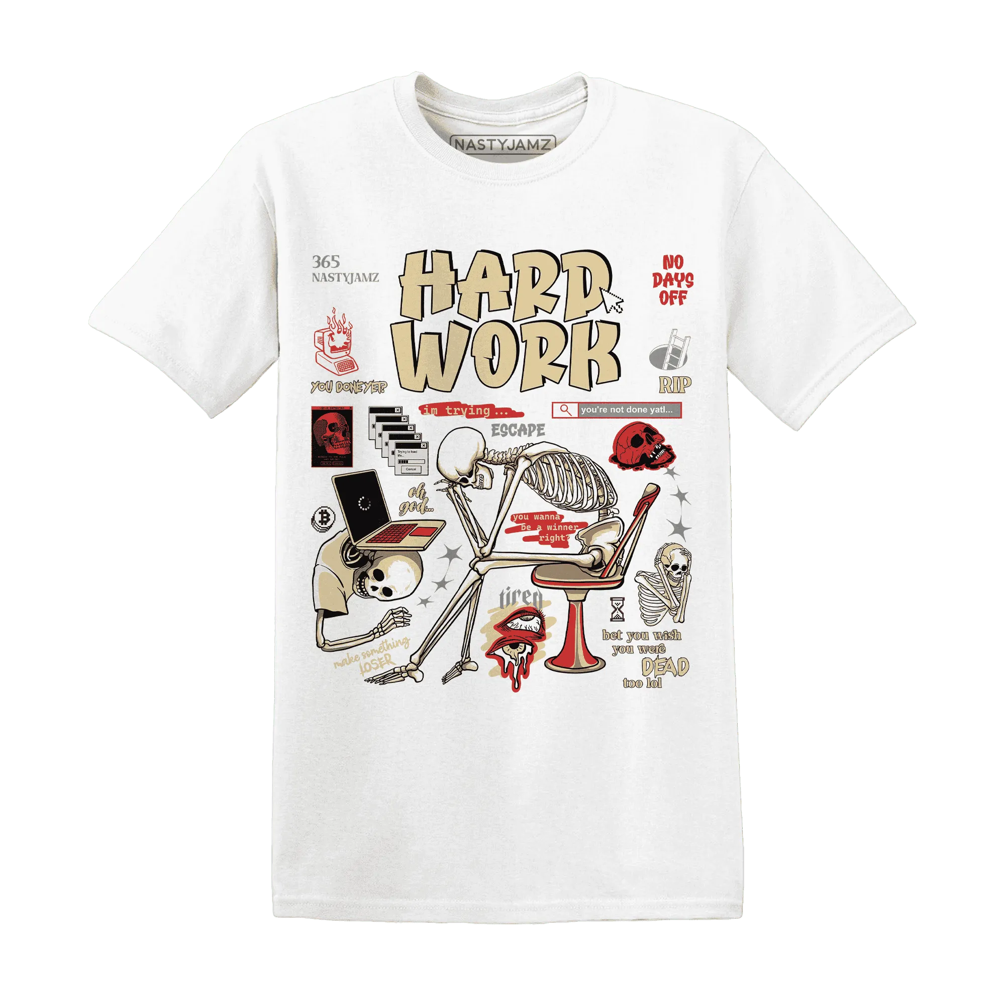 Dunk-Strawberry-Waffle-T-Shirt-Match-Hard-Work