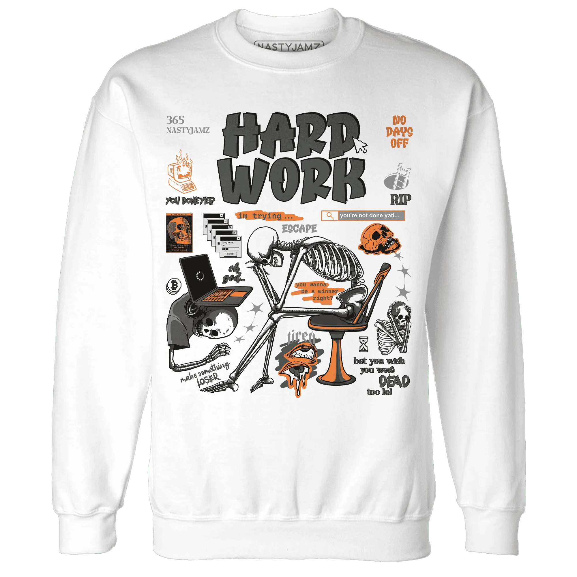 NastyJamz-Fear-Pack-3s-Sweatshirt-Match-Hard-Work