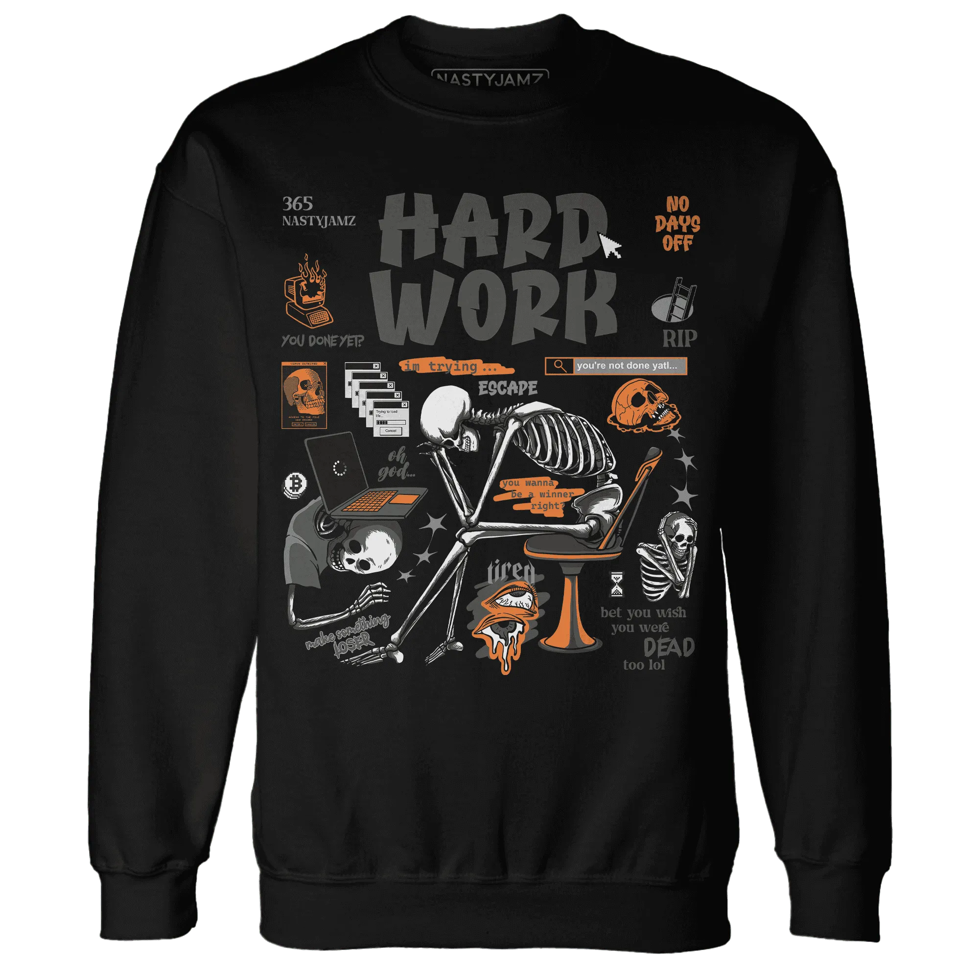NastyJamz-Fear-Pack-3s-Sweatshirt-Match-Hard-Work
