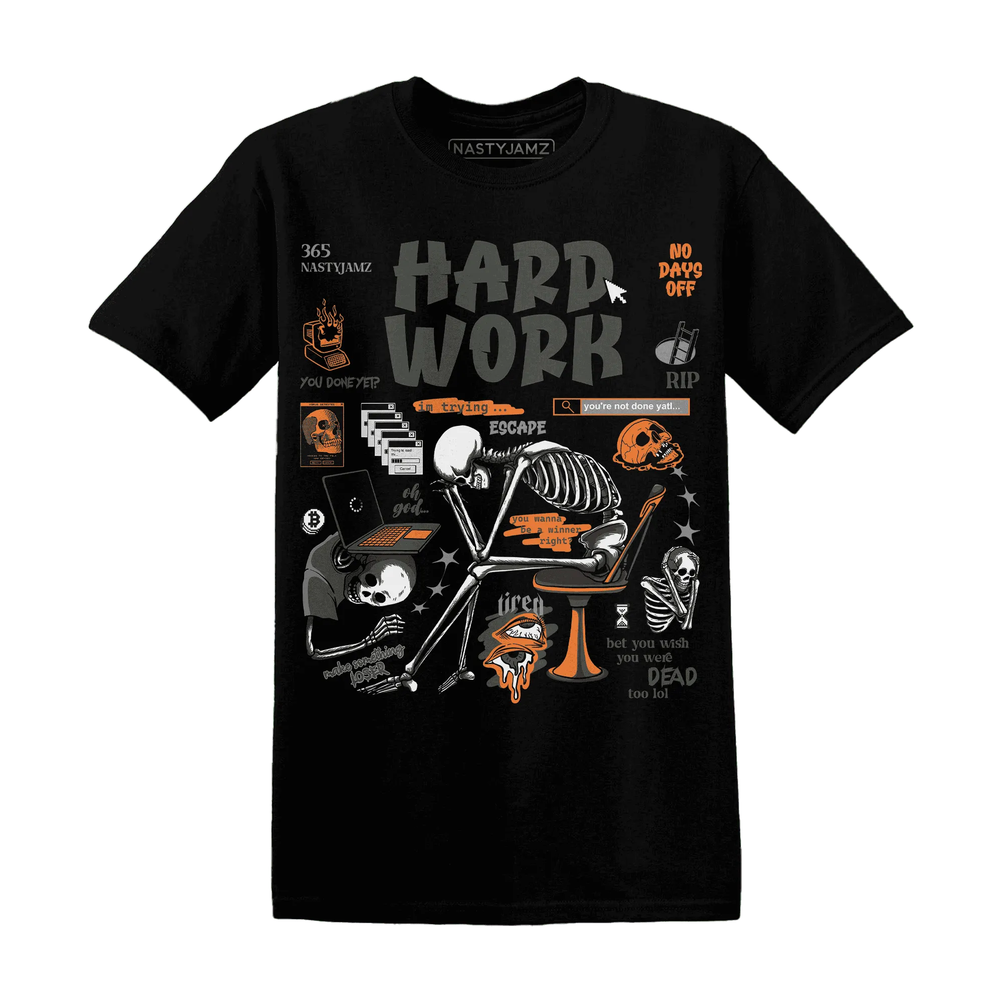 NastyJamz-Fear-Pack-3s-T-Shirt-Match-Hard-Work
