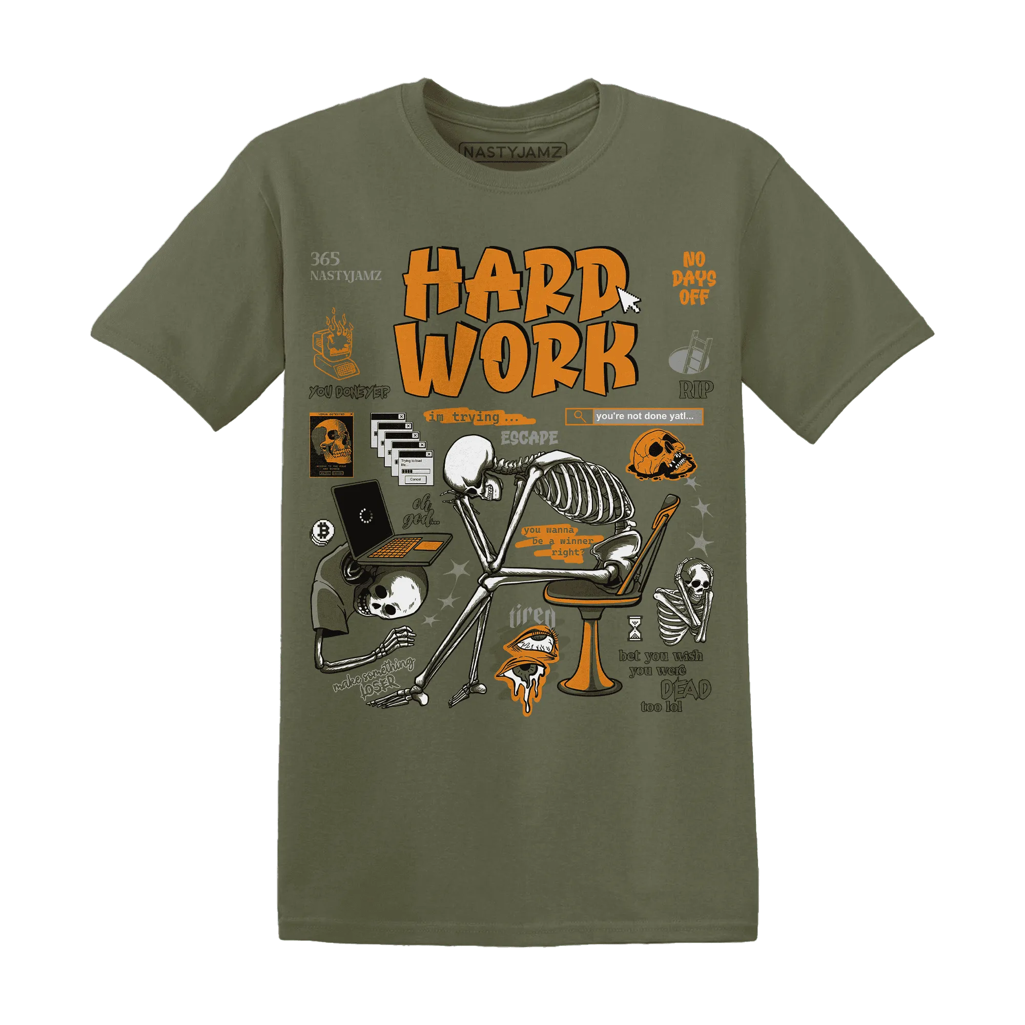 Olive-5s-NastyJamz-T-Shirt-Match-Hard-Work