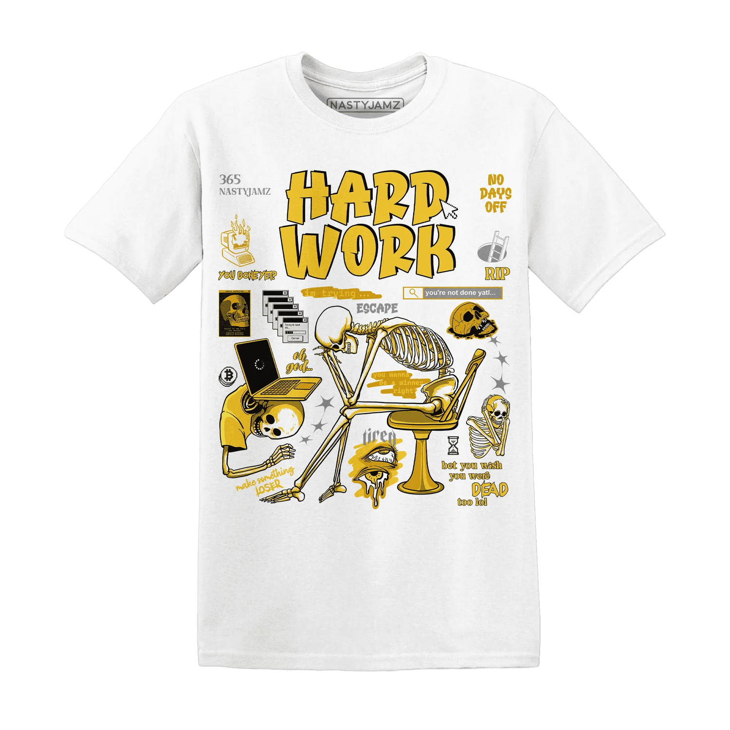 NastyJamz-Yellow-Ochre-6s-T-Shirt-Match-Hard-Work