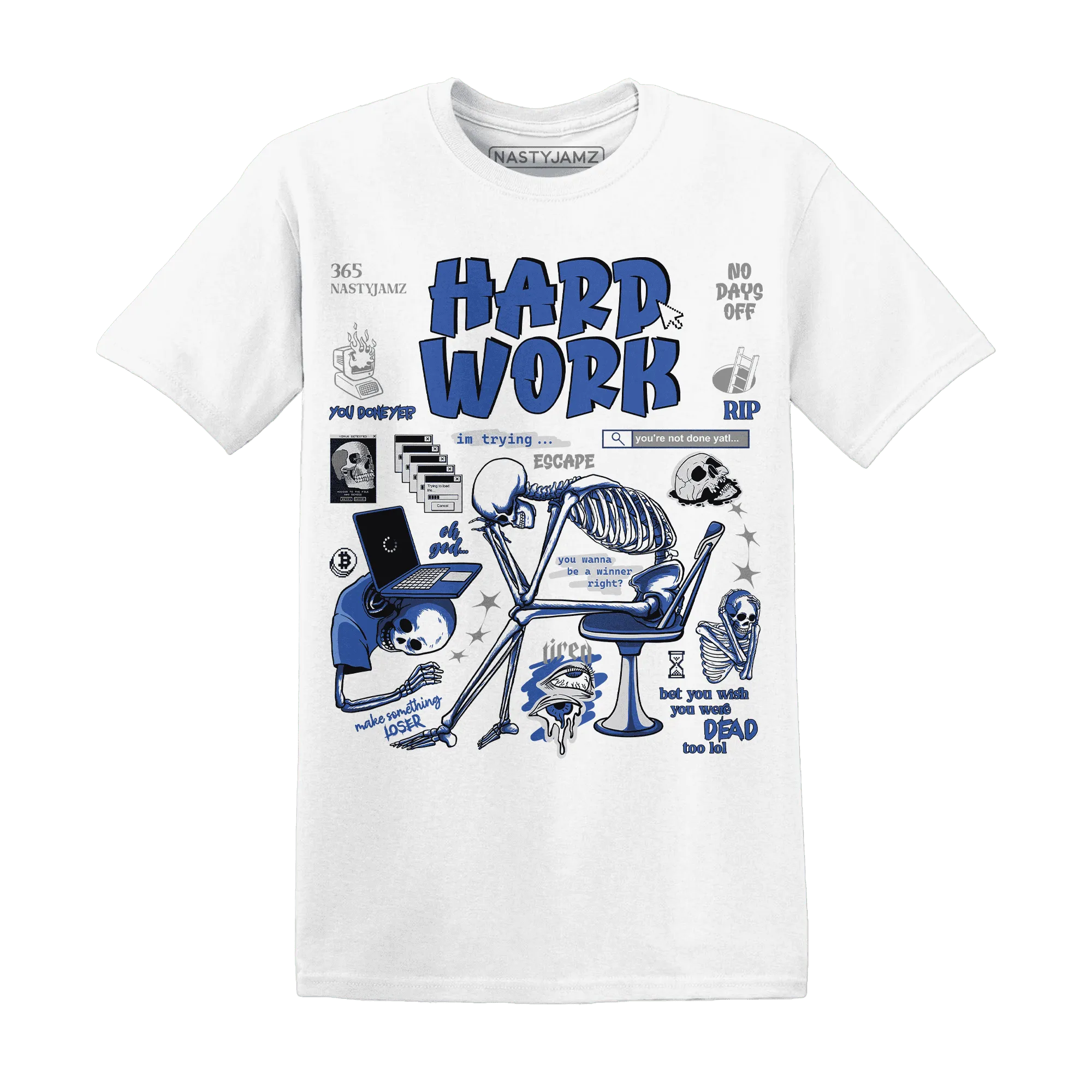 VaporMax-Game-Royal-Blue-NastyJamz-T-Shirt-Match-Hard-Work