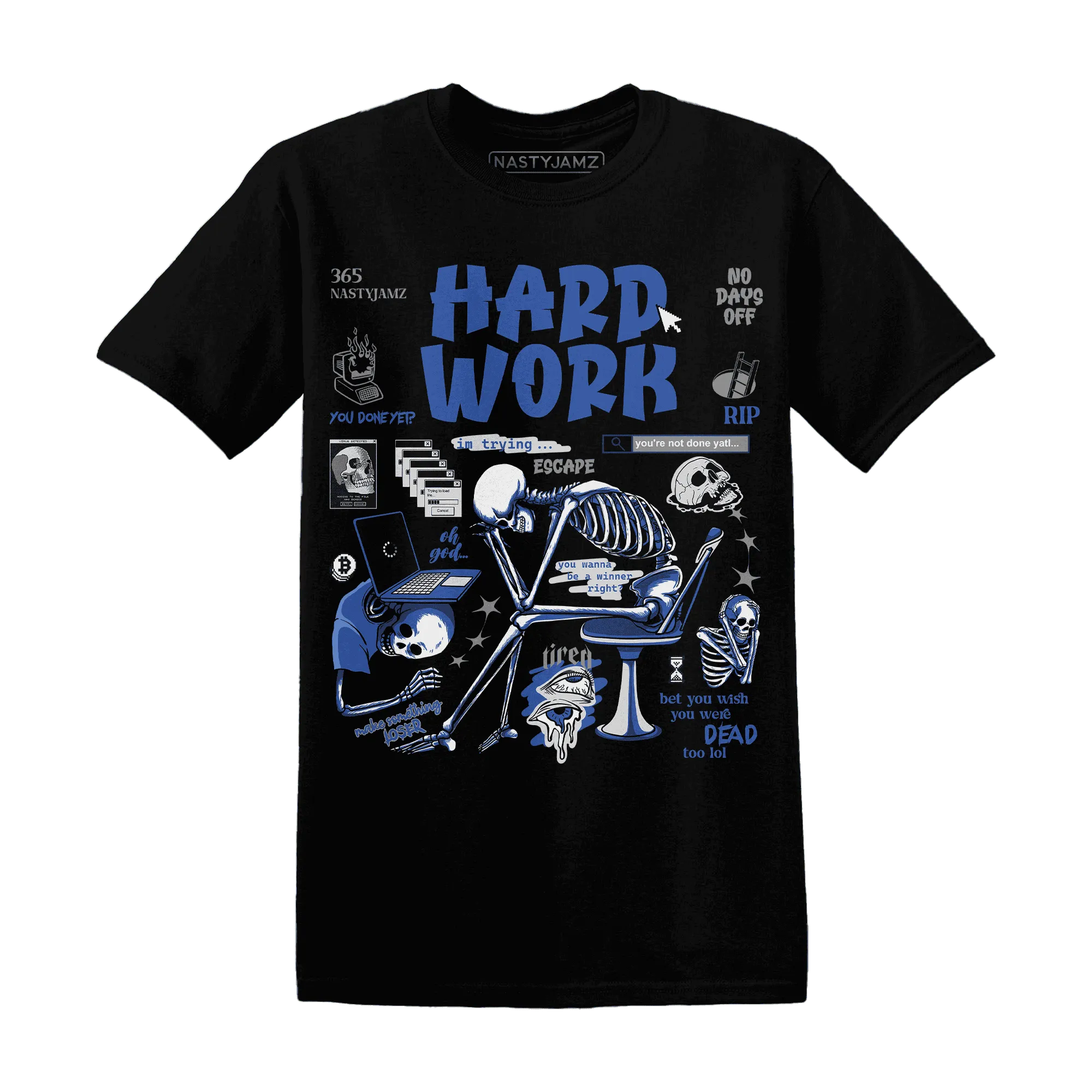 VaporMax-Game-Royal-Blue-NastyJamz-T-Shirt-Match-Hard-Work