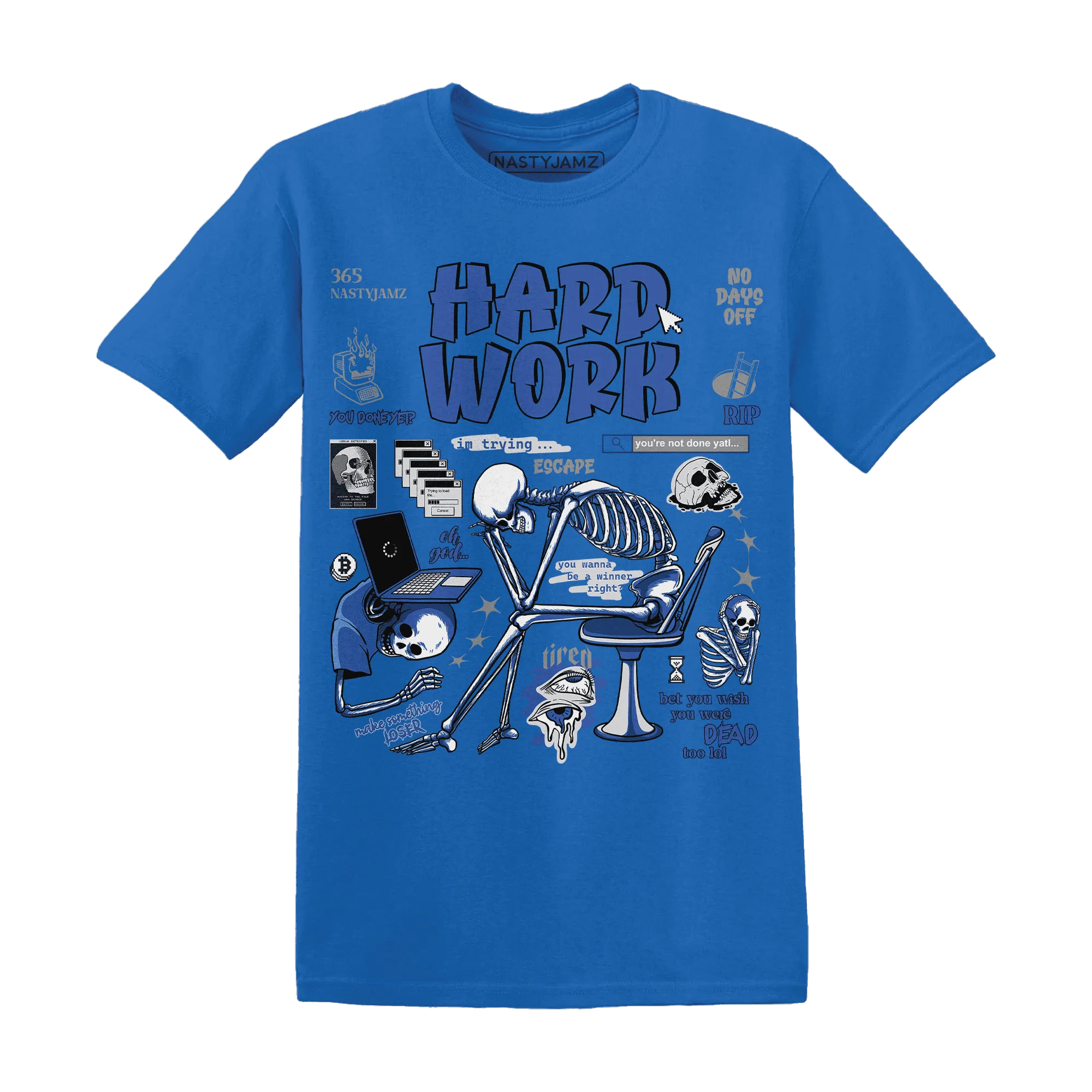 VaporMax-Game-Royal-Blue-NastyJamz-T-Shirt-Match-Hard-Work