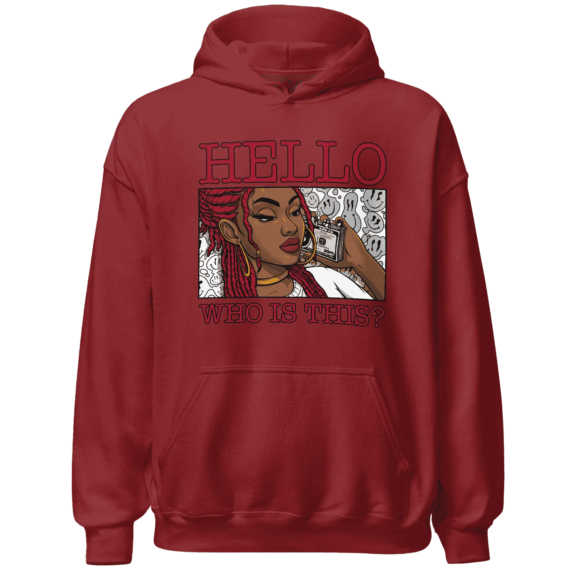 Retro-Red-Taxi-12s-Hoodie-Match-Hello-Girl