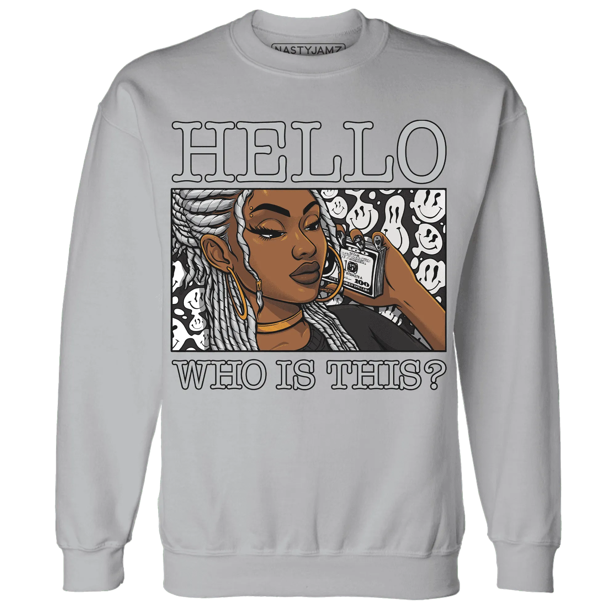 NastyJamz-Wolf-Grey-12s-Sweatshirt-Match-Hello-Girl