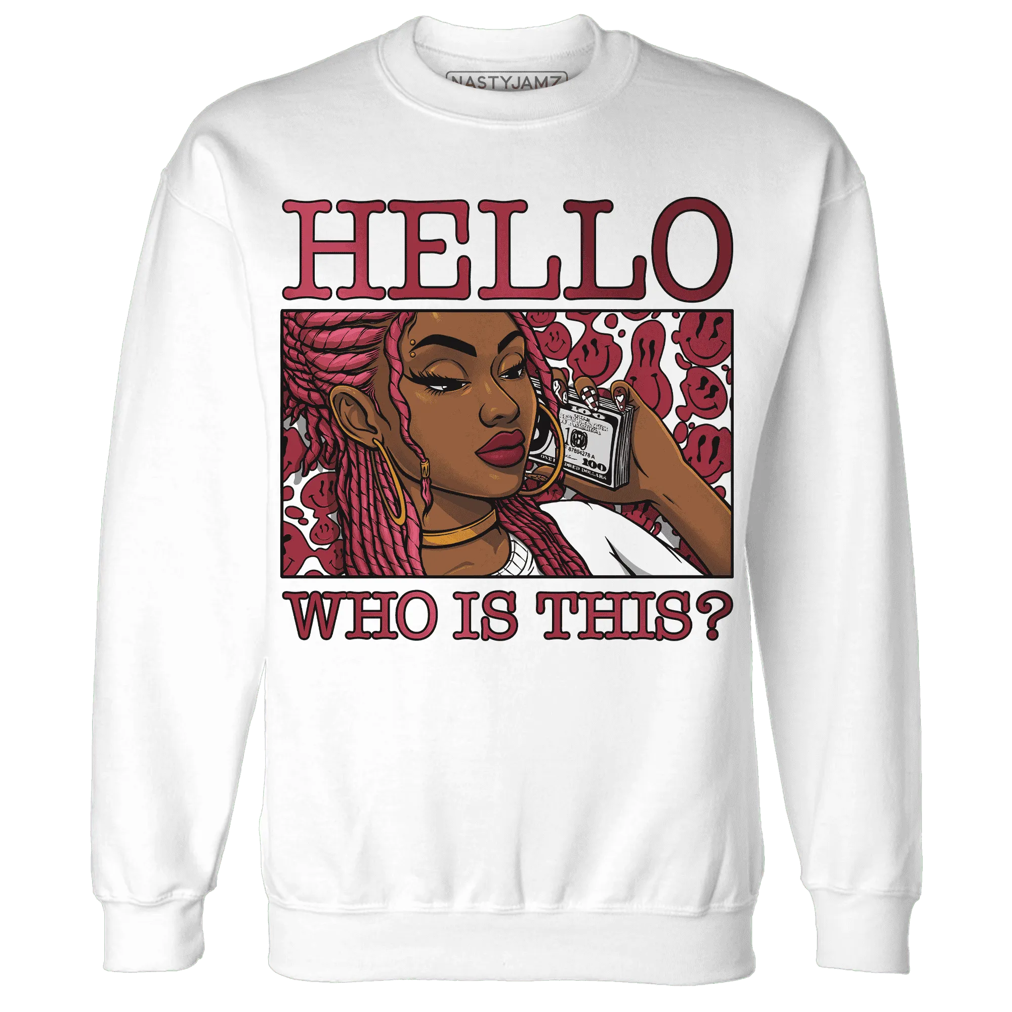 High-87-Metallic-Burgundy-1s-Sweatshirt-Match-Hello-Girl