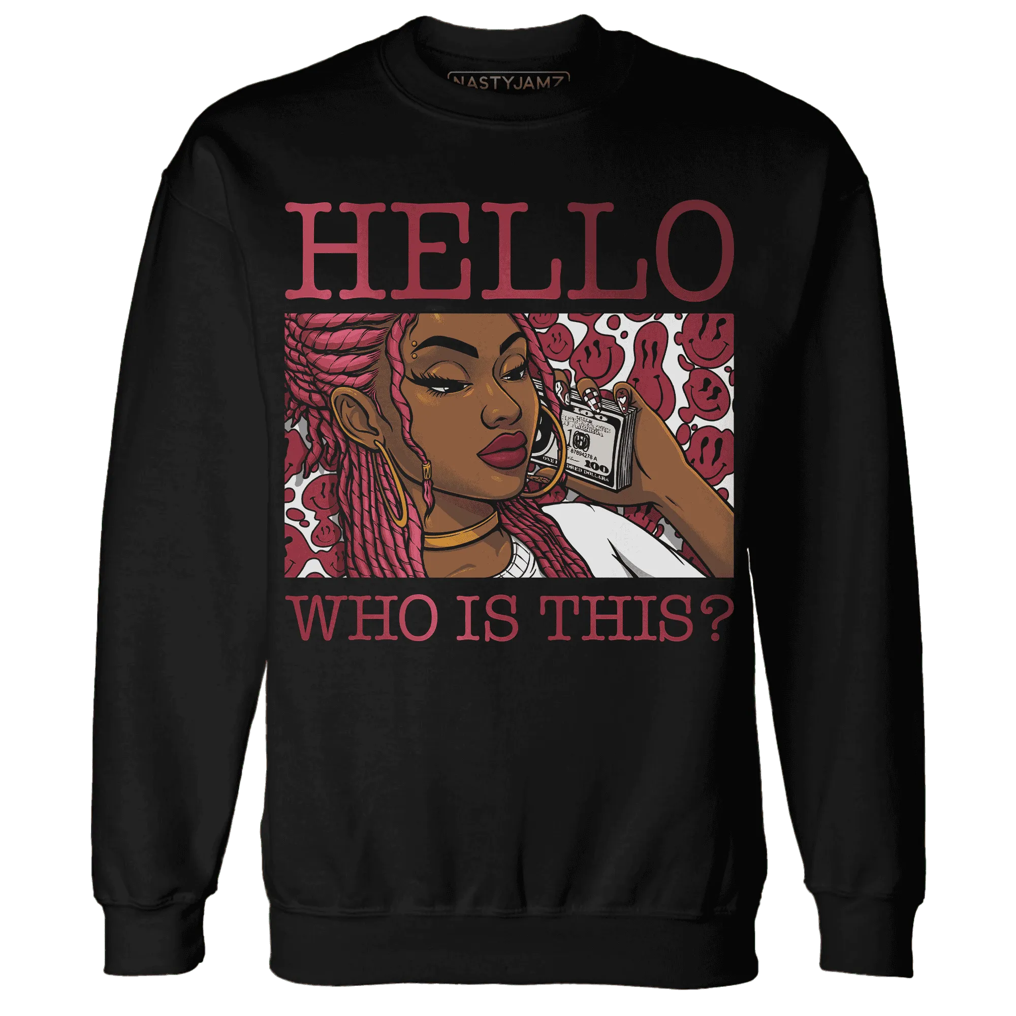 High-87-Metallic-Burgundy-1s-Sweatshirt-Match-Hello-Girl