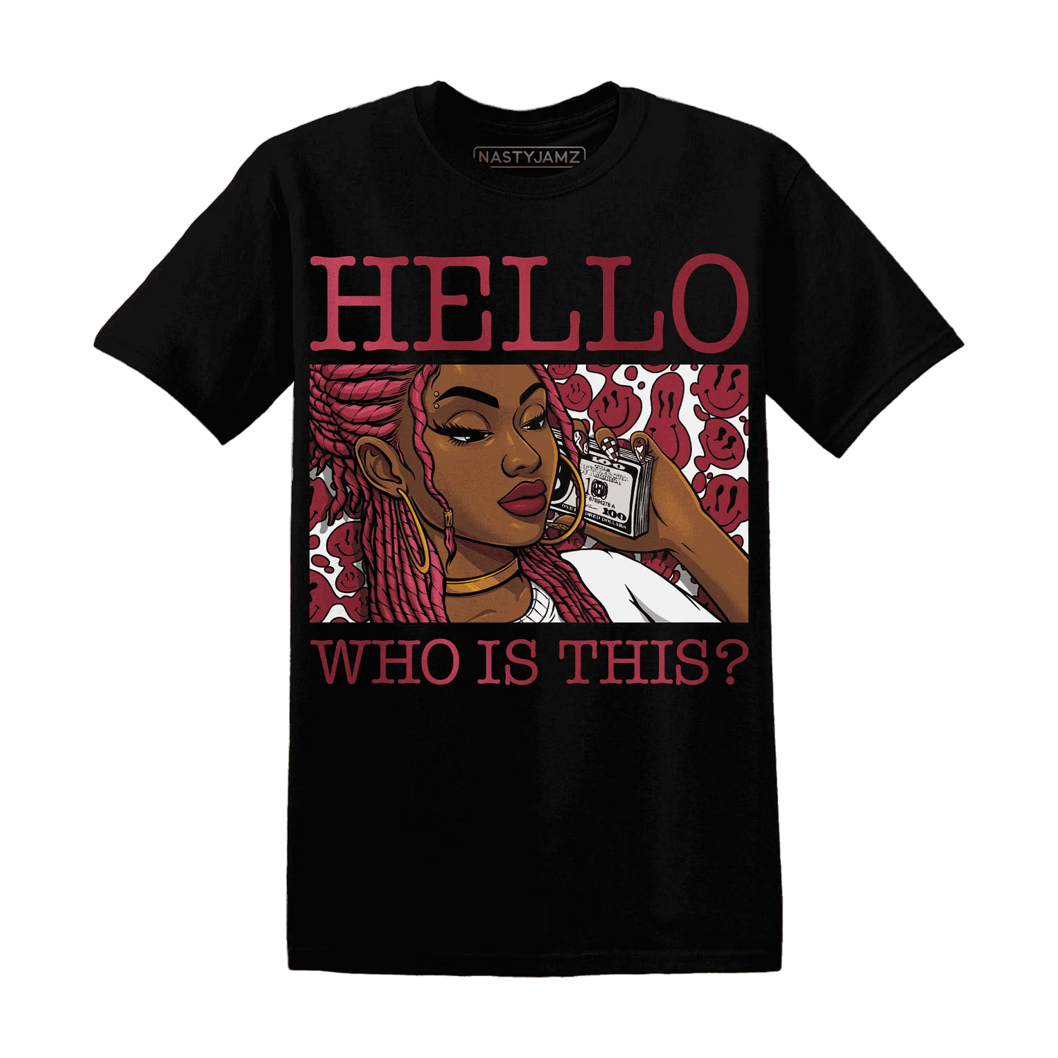 High-87-Metallic-Burgundy-1s-T-Shirt-Match-Hello-Girl