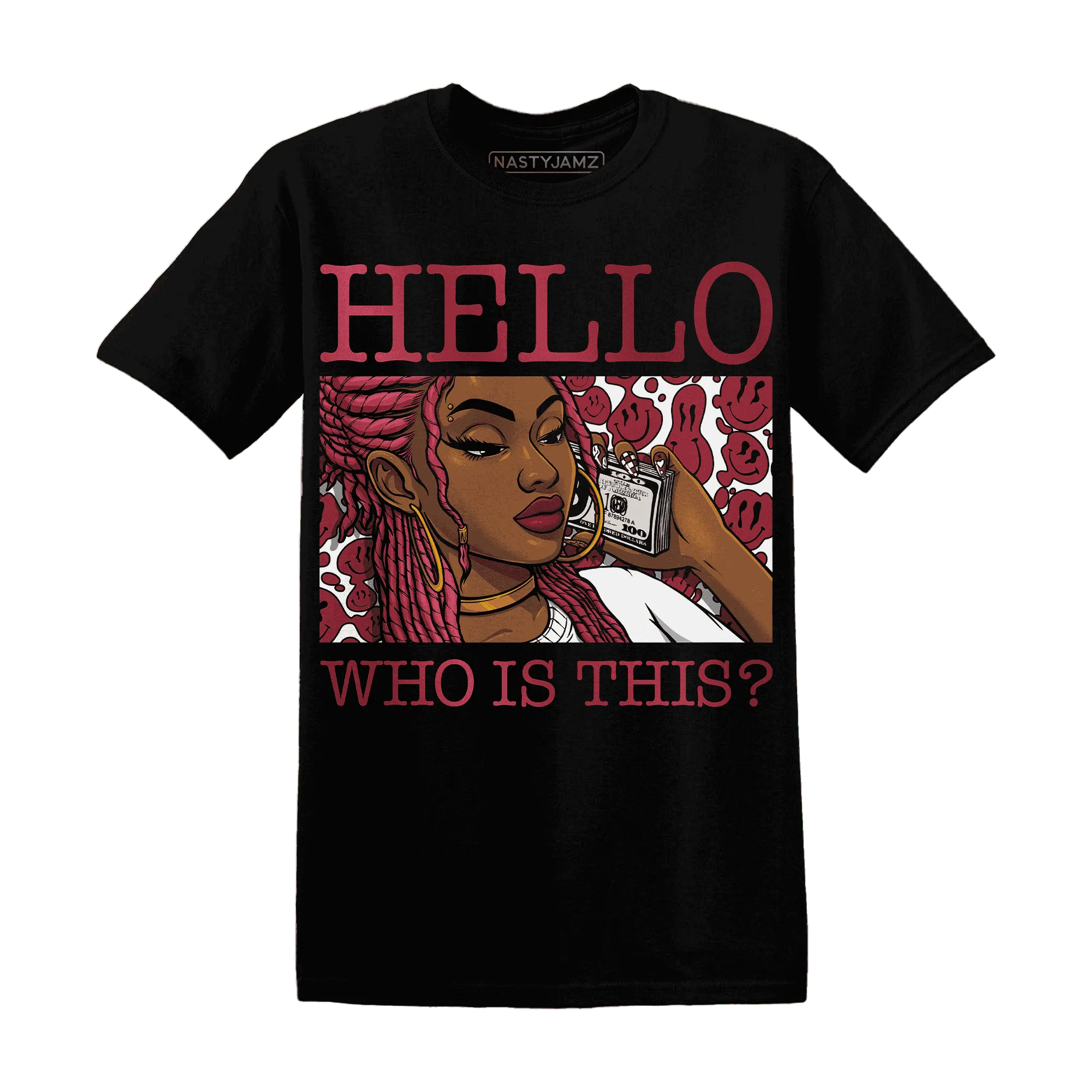 High-87-Metallic-Burgundy-1s-T-Shirt-Match-Hello-Girl
