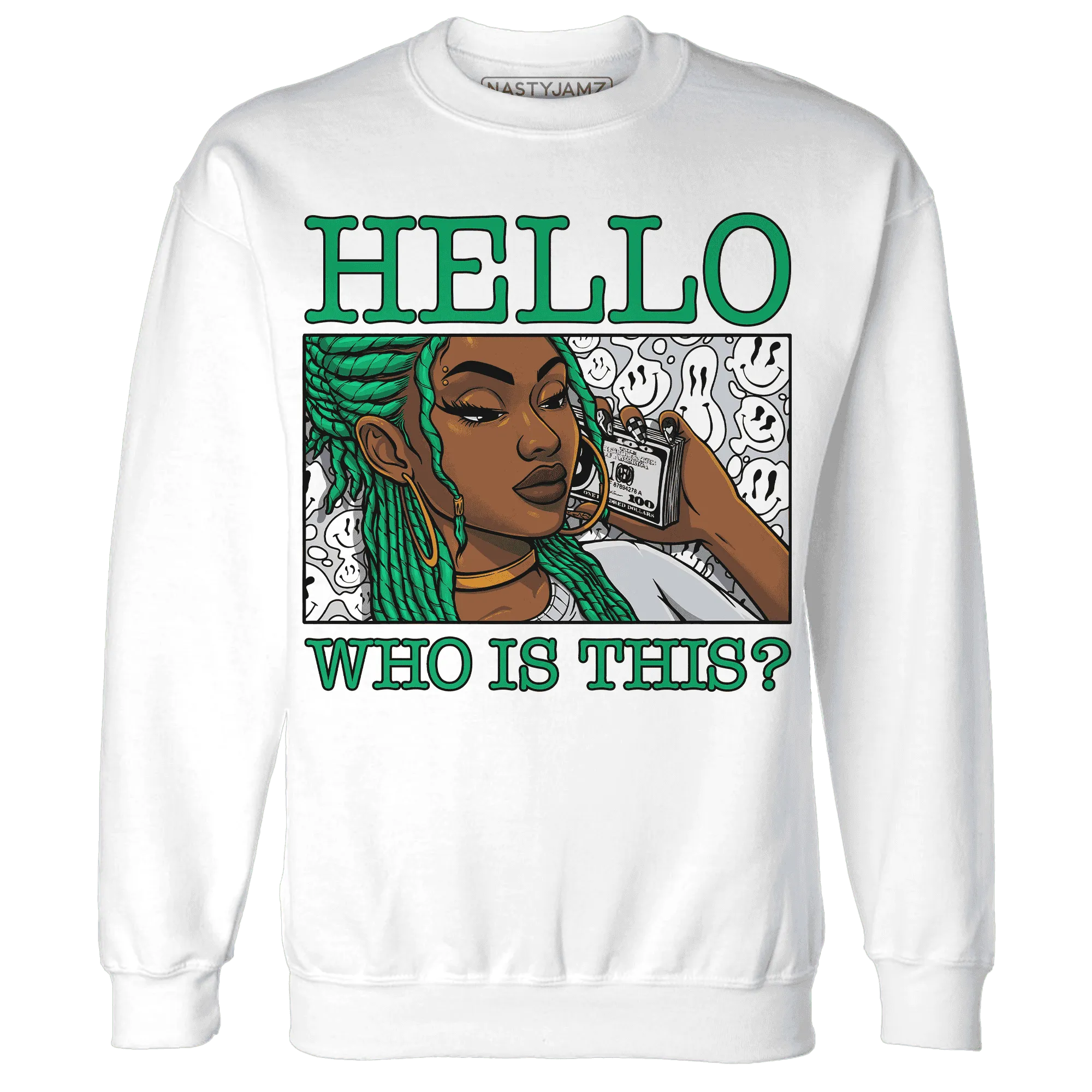 Lucky-Green-5s-Sweatshirt-Match-Hello-Girl