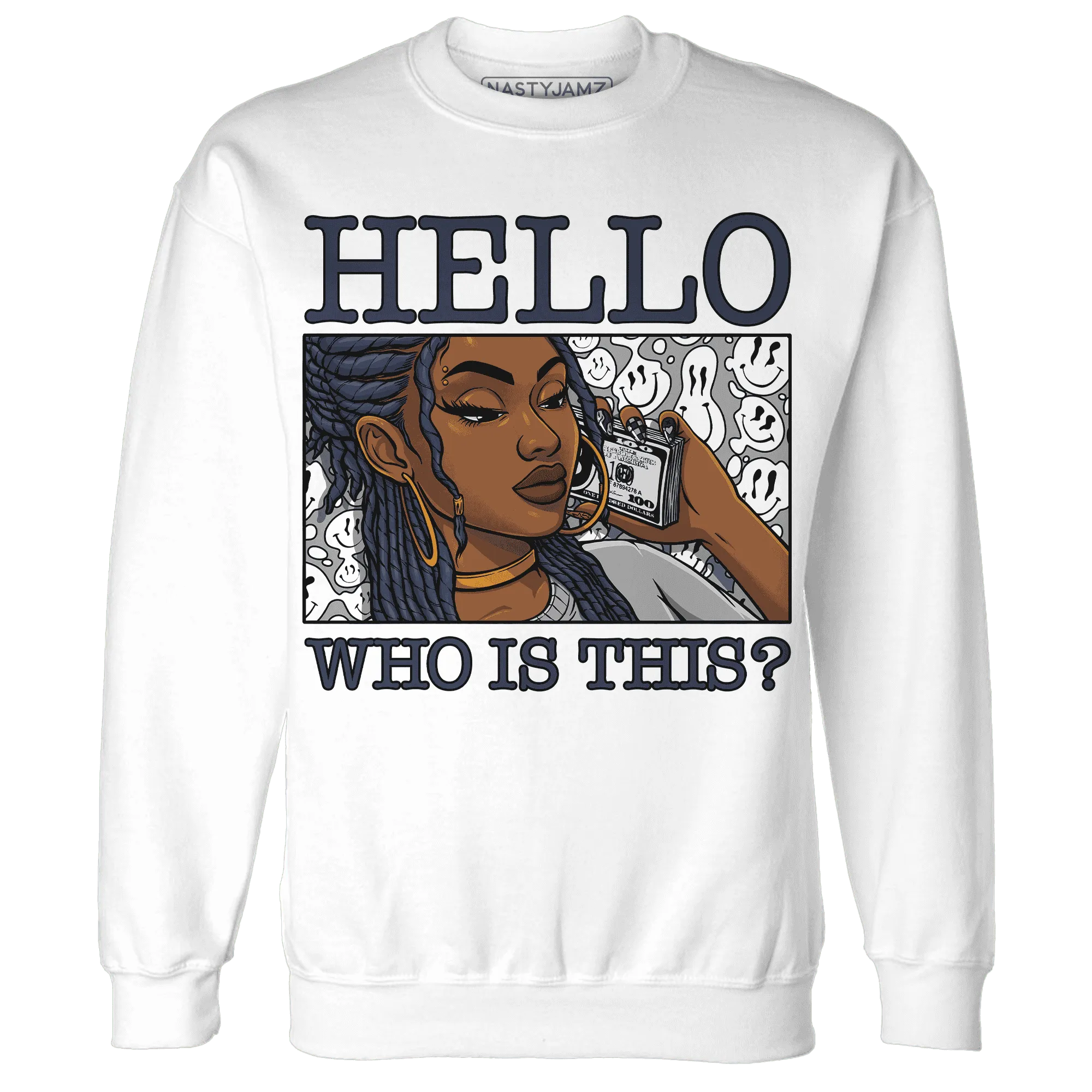 VaporMax-Plus-Midnight-Navy-White-Metallic-Silver-NastyJamz-Sweatshirt-Match-Hello-Girl
