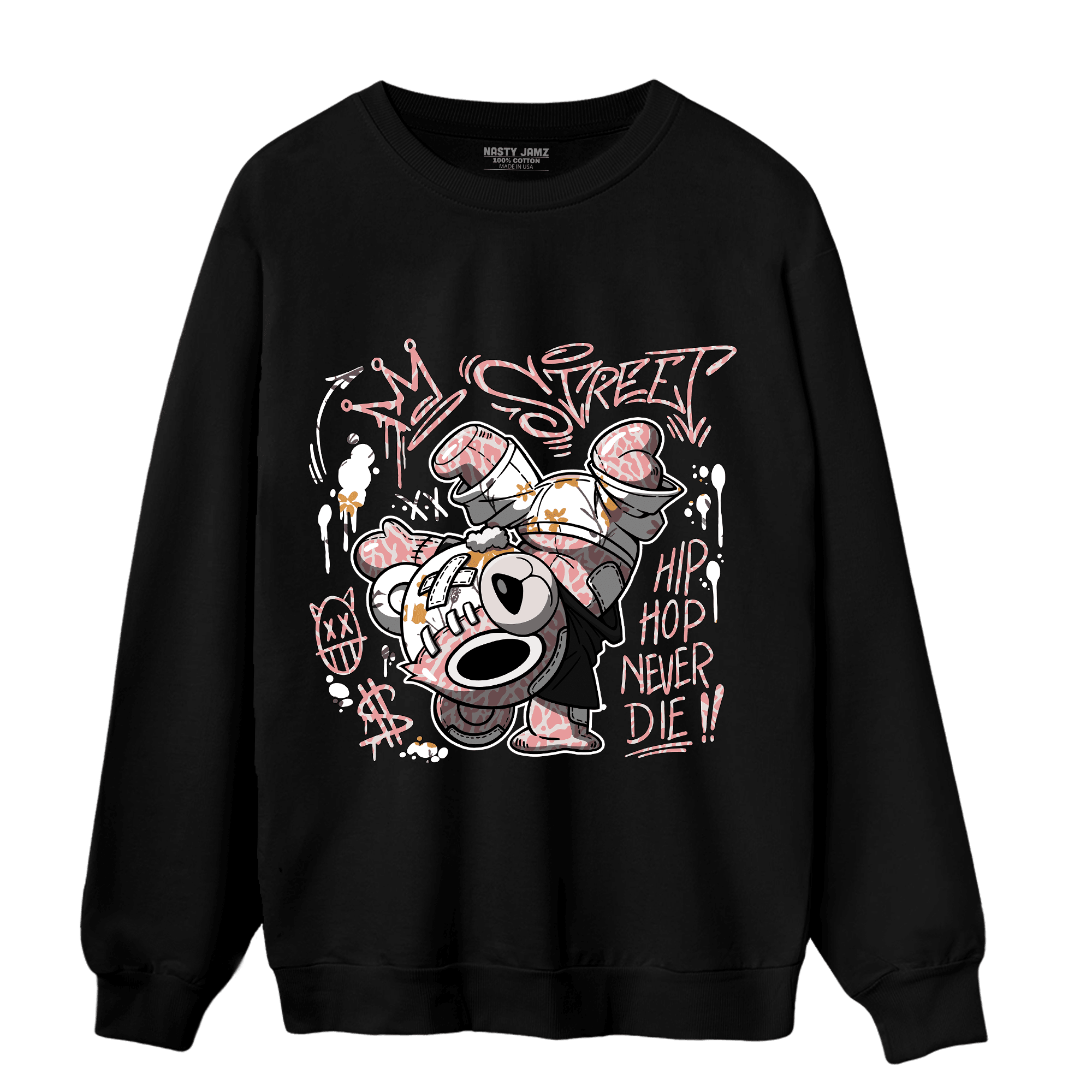 Red Stardust 3s Sweatshirt Match Hiphop Ber - NastyJamz