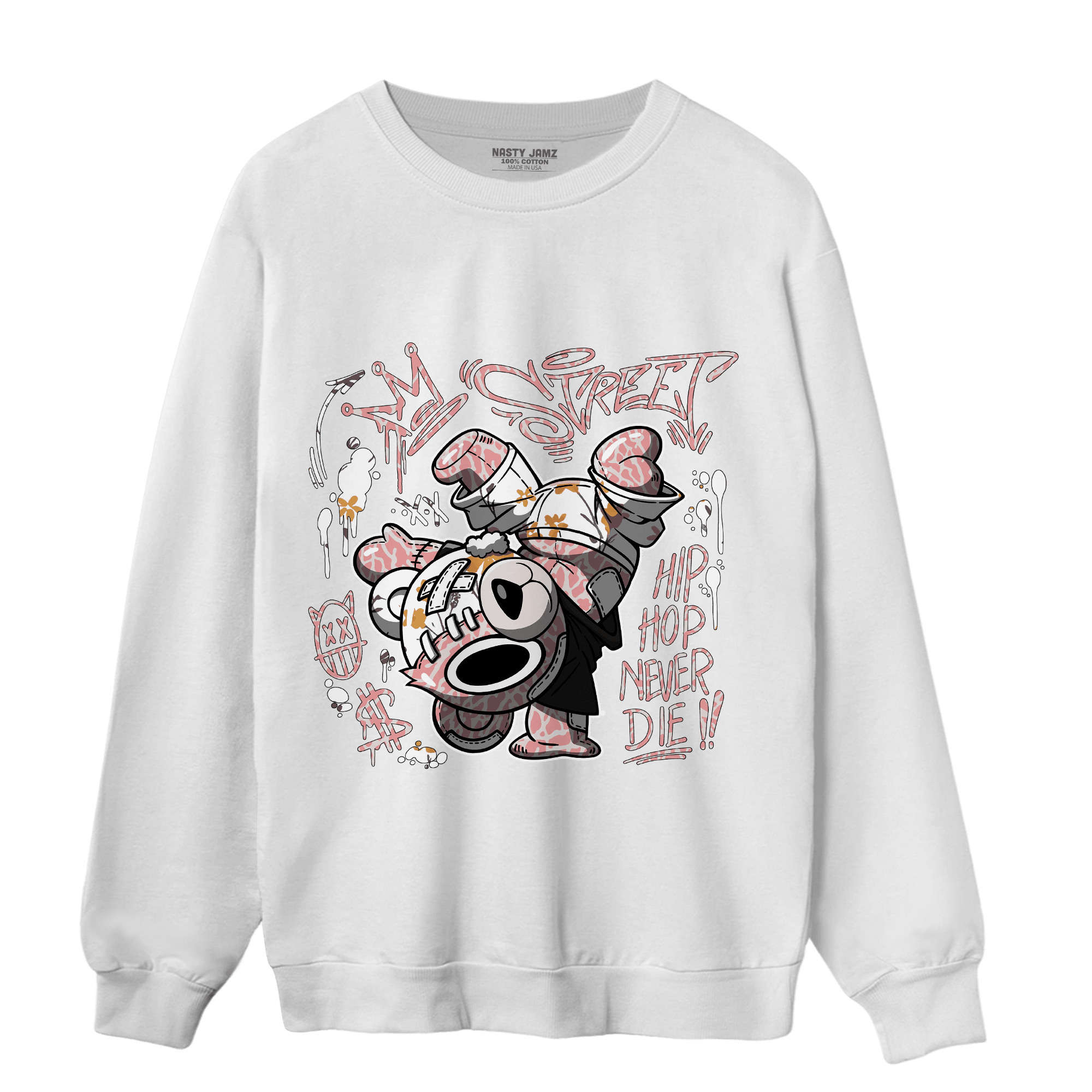 Red Stardust 3s Sweatshirt Match Hiphop Ber - NastyJamz