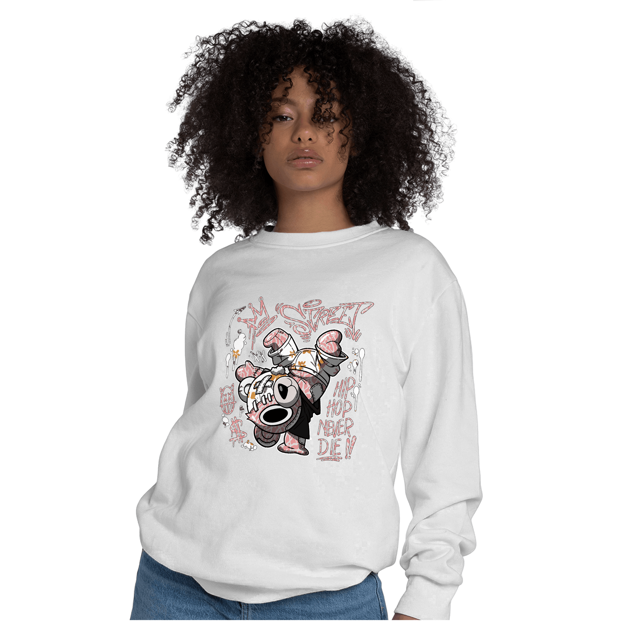 Red Stardust 3s Sweatshirt Match Hiphop Ber - NastyJamz