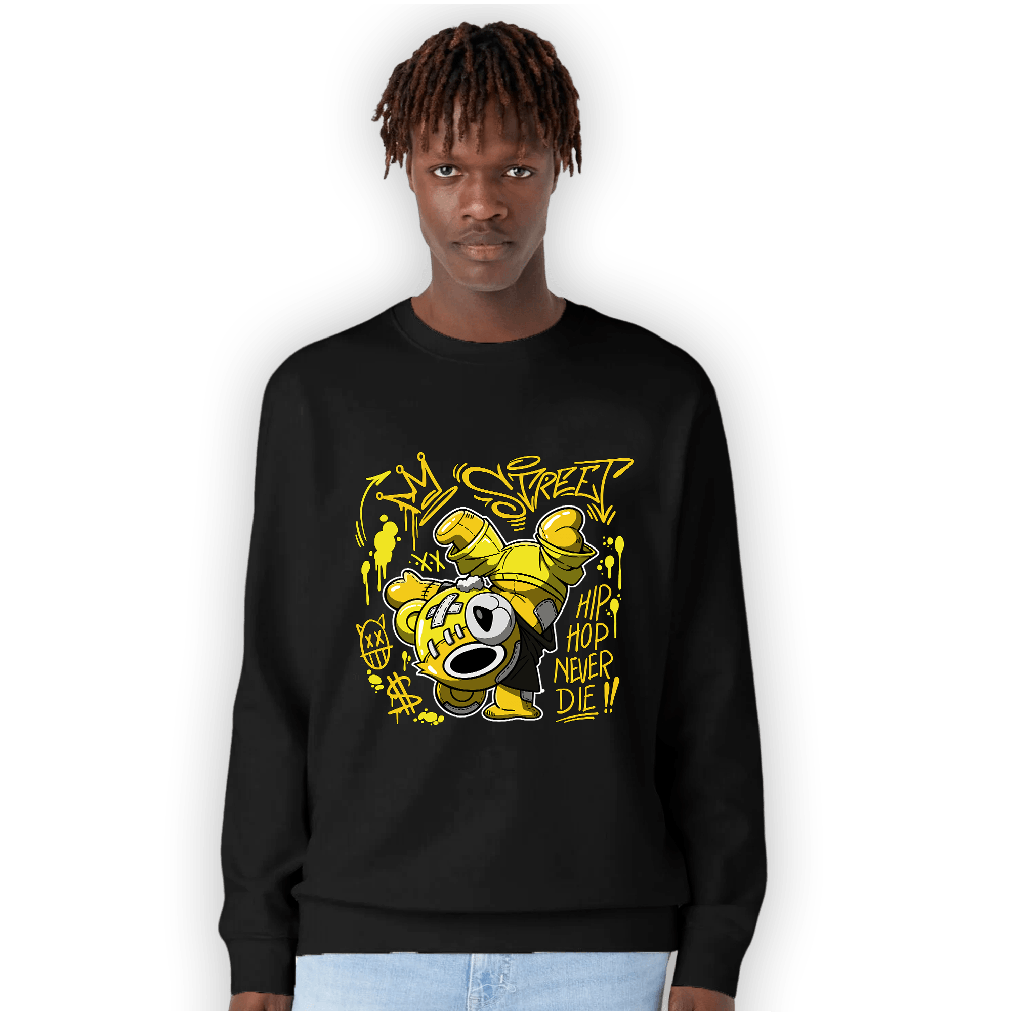 Vivid Sulfur 4s Sweatshirt Match Hiphop Ber - NastyJamz
