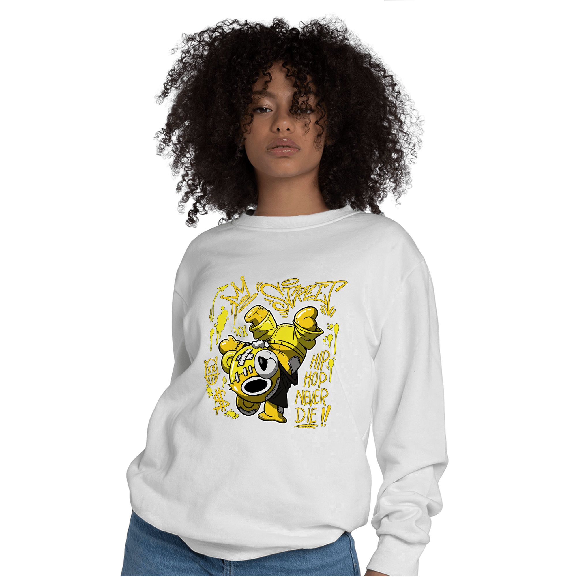 Vivid Sulfur 4s Sweatshirt Match Hiphop Ber - NastyJamz