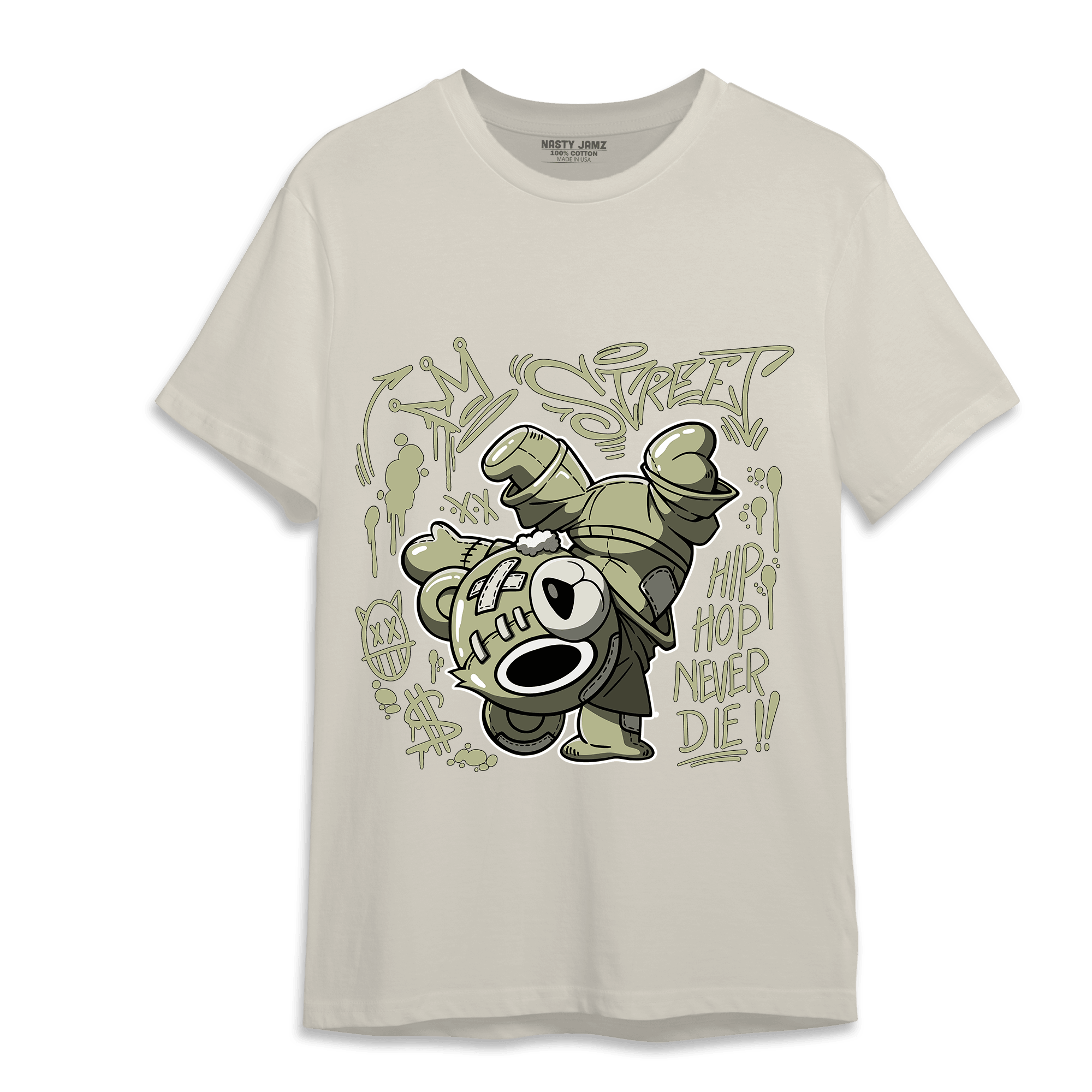 Yeezy Slide Resin T Shirt Match Hiphop Ber - NastyJamz