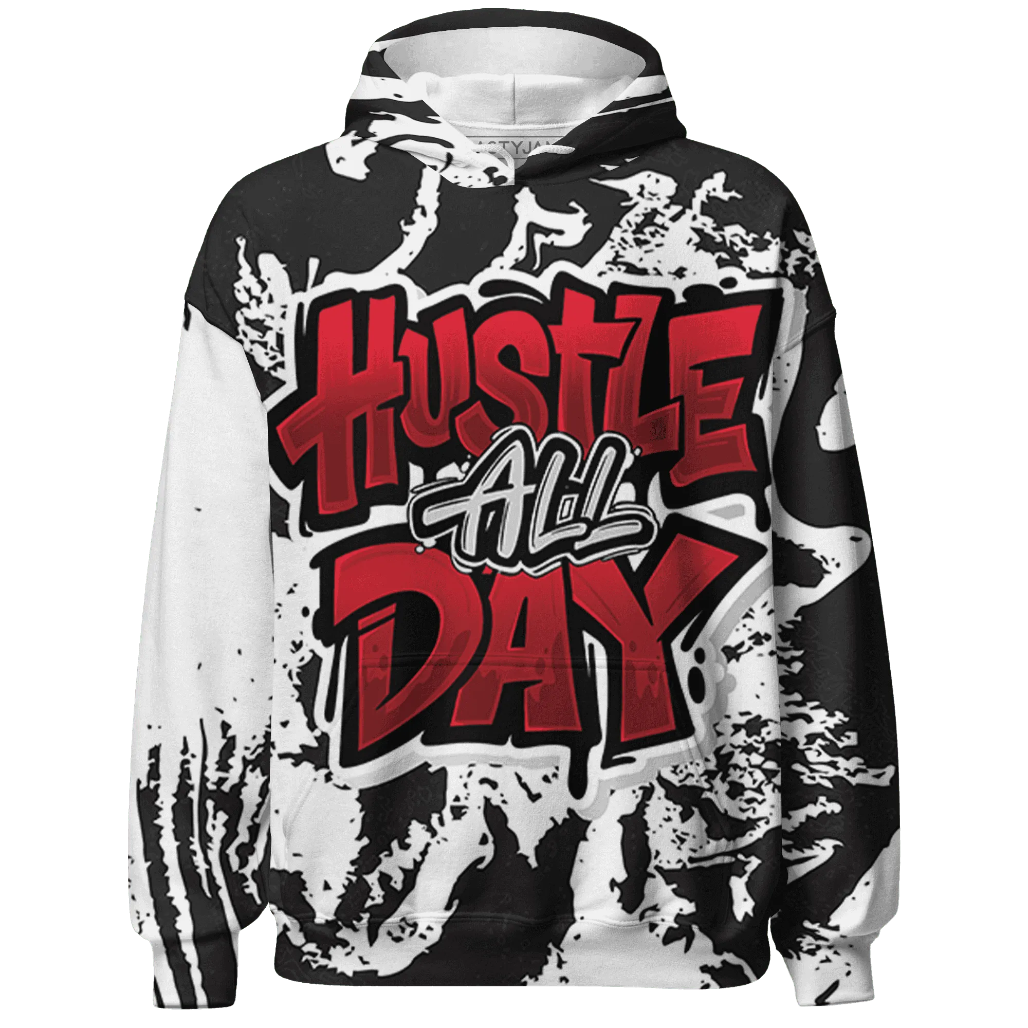 Retro-Red-Taxi-12s-Hoodie-Match-Hustle-All-Day-3D