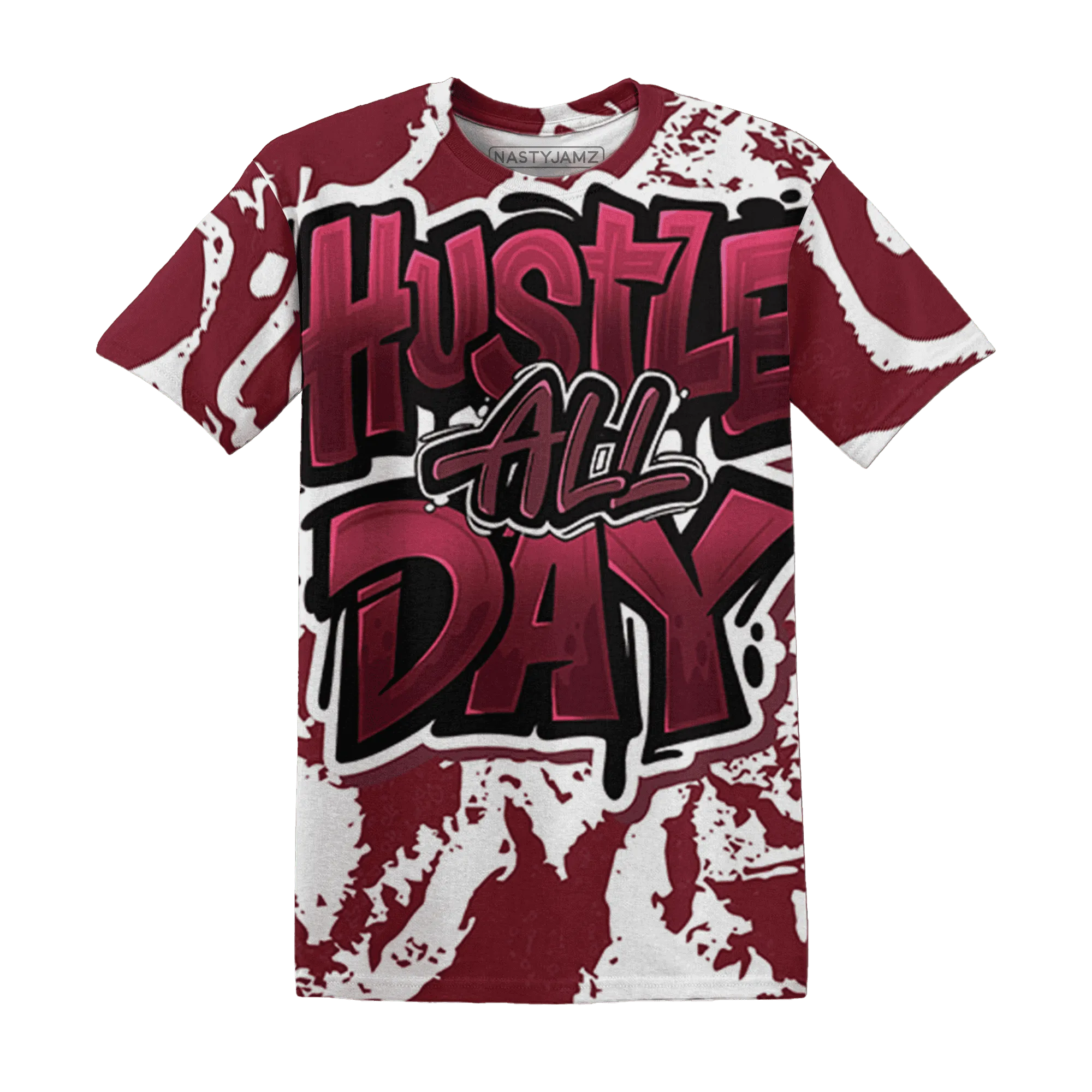 High-White-Team-Red-1s-T-Shirt-Match-Hustle-All-Day-3D