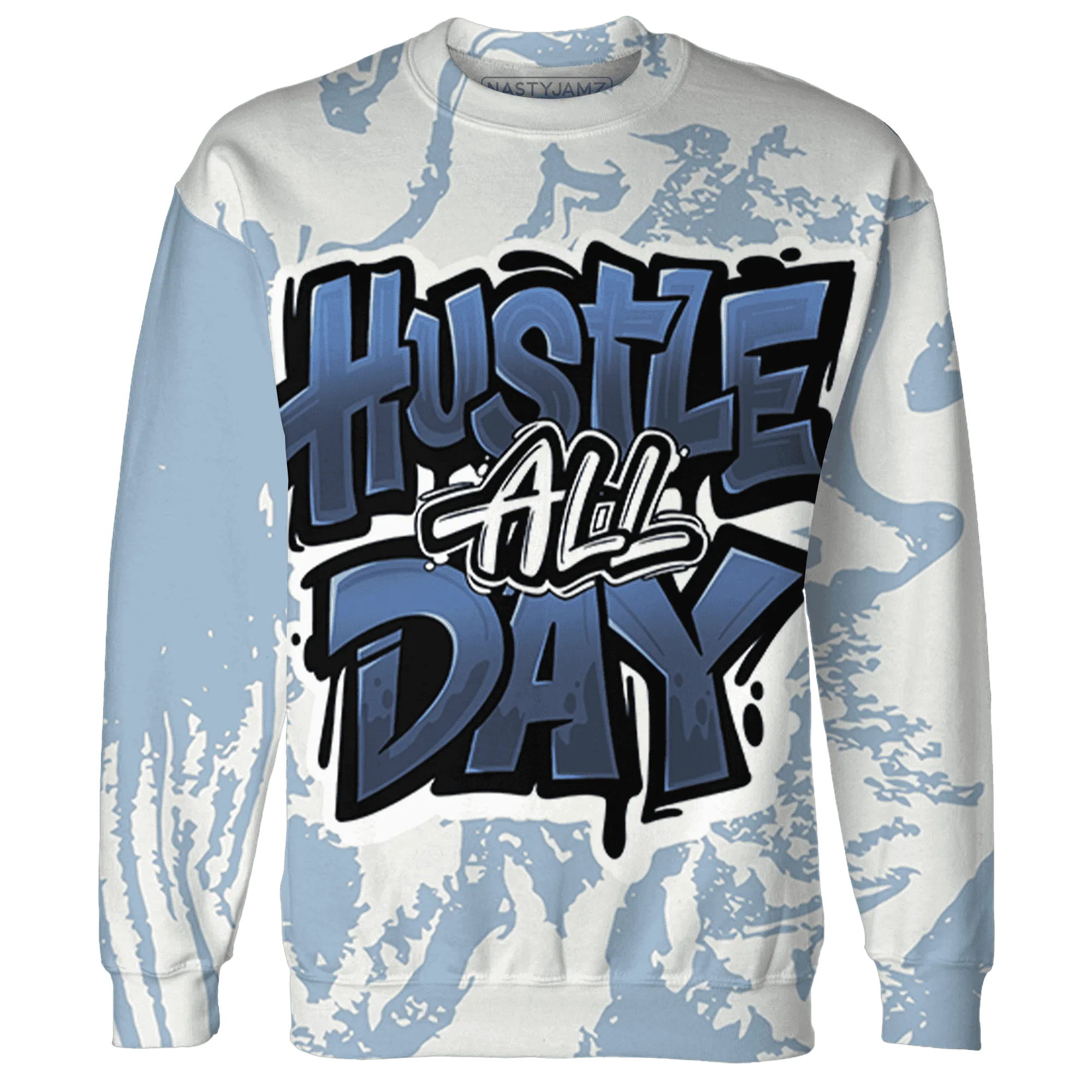 Mid-Diffused-Blue-Grey-1s-Sweatshirt-Match-Hustle-All-Day-3D