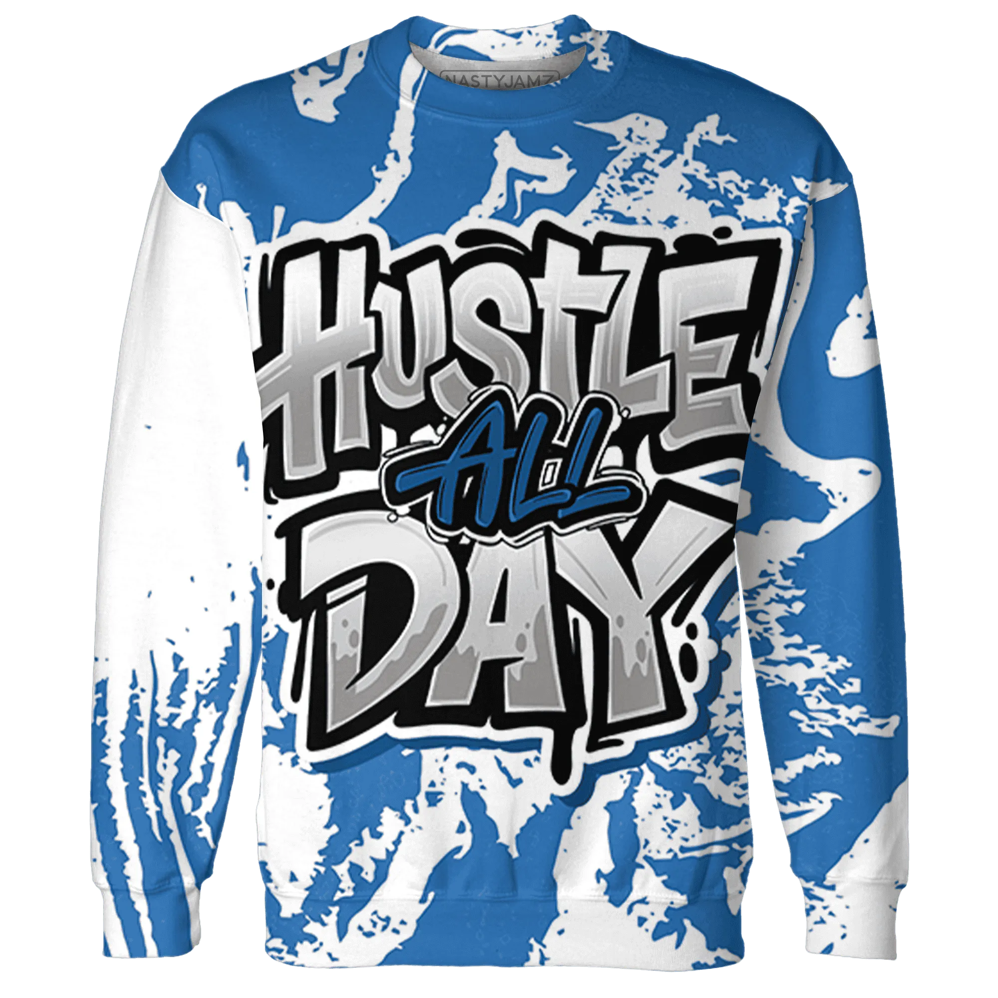 Industrial-Blue-4s-Sweatshirt-Match-Hustle-All-Day-3D