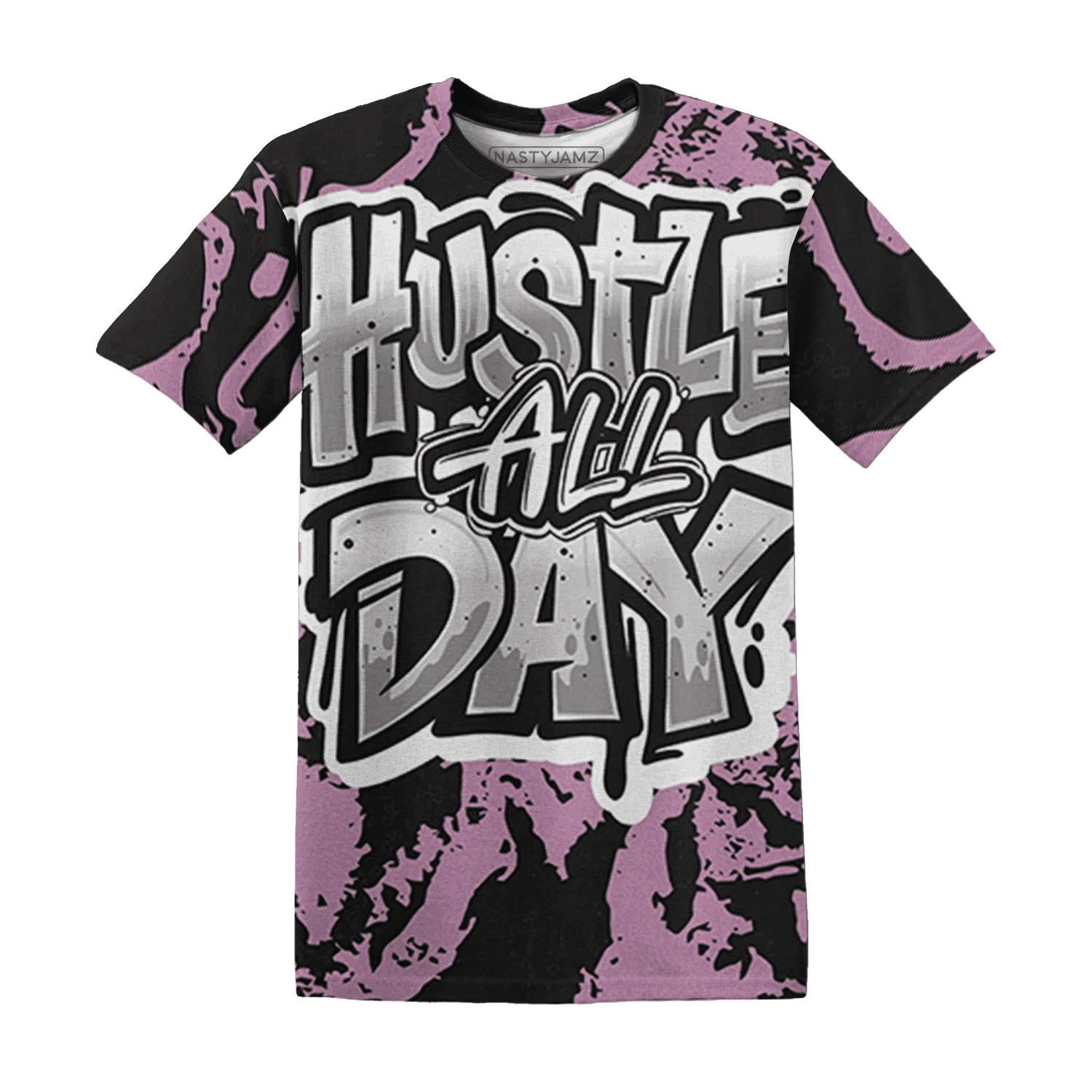 Orchid-Neutral-Grey-Black-White-4s-NastyJamz-T-Shirt-Match-Hustle-All-Day-3D