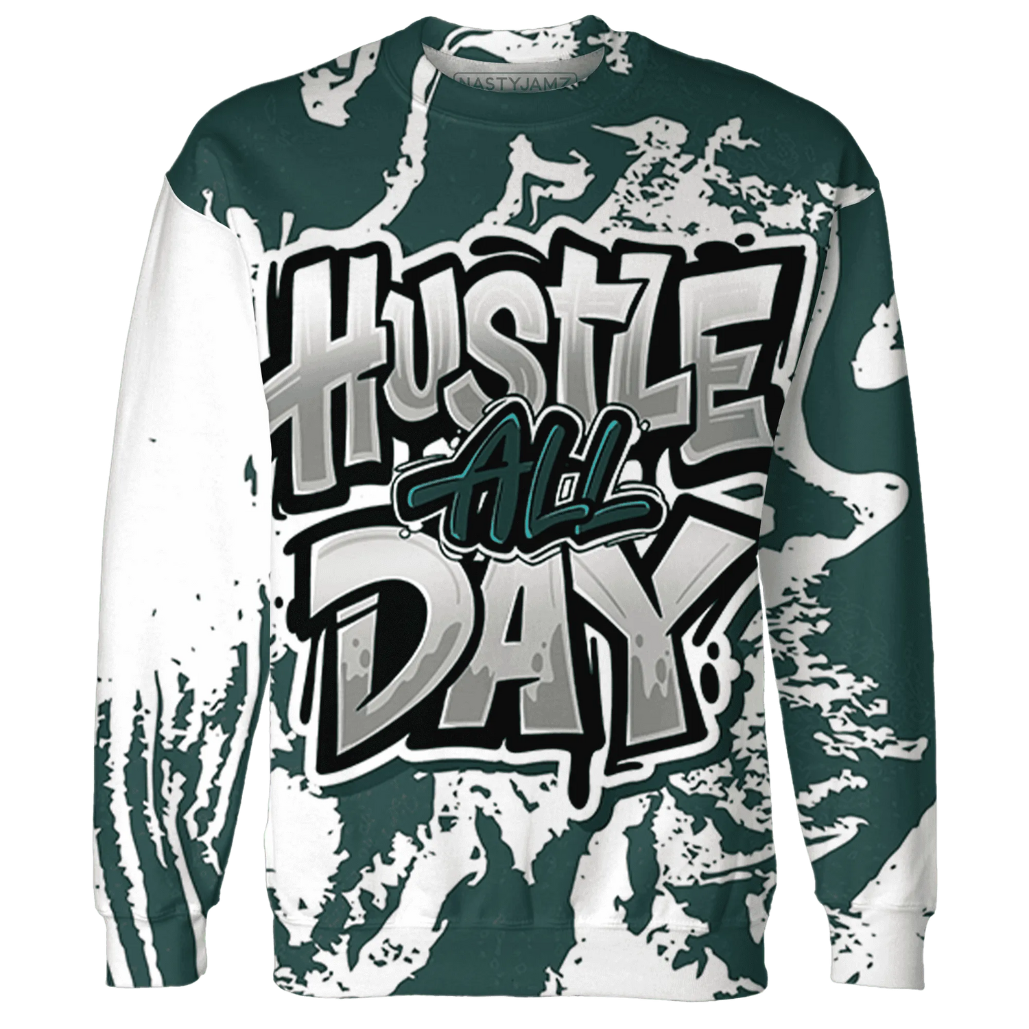 Oxidized-Green-4s-Sweatshirt-Match-Hustle-All-Day-3D