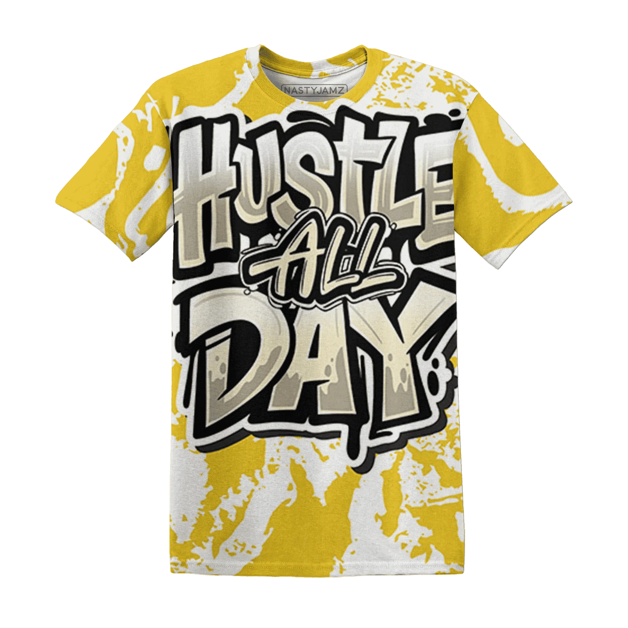 Vivid-Sulfur-4s-T-Shirt-Match-Hustle-All-Day-3D