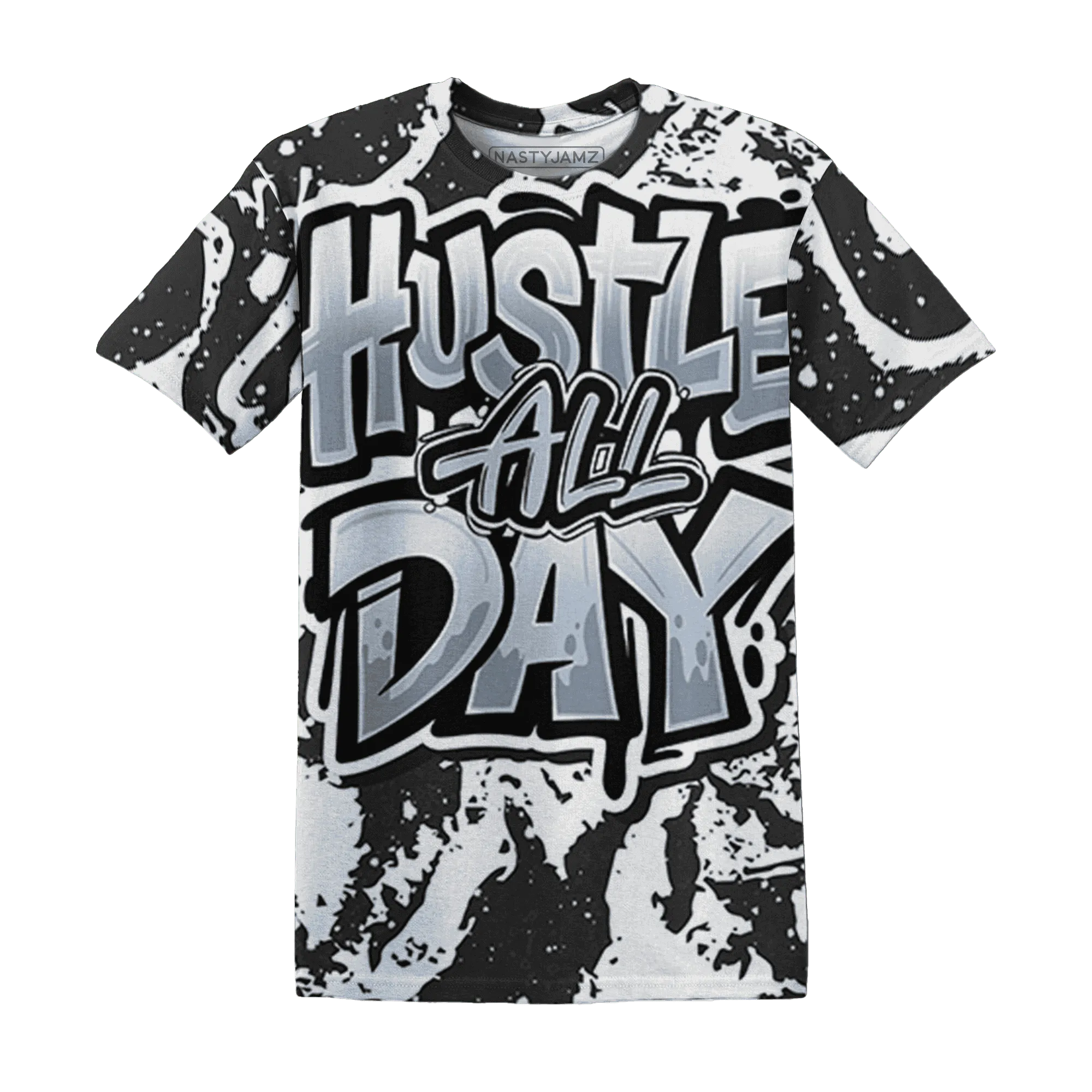 Reverse-Oreo-6s-T-Shirt-Match-Hustle-All-Day-3D