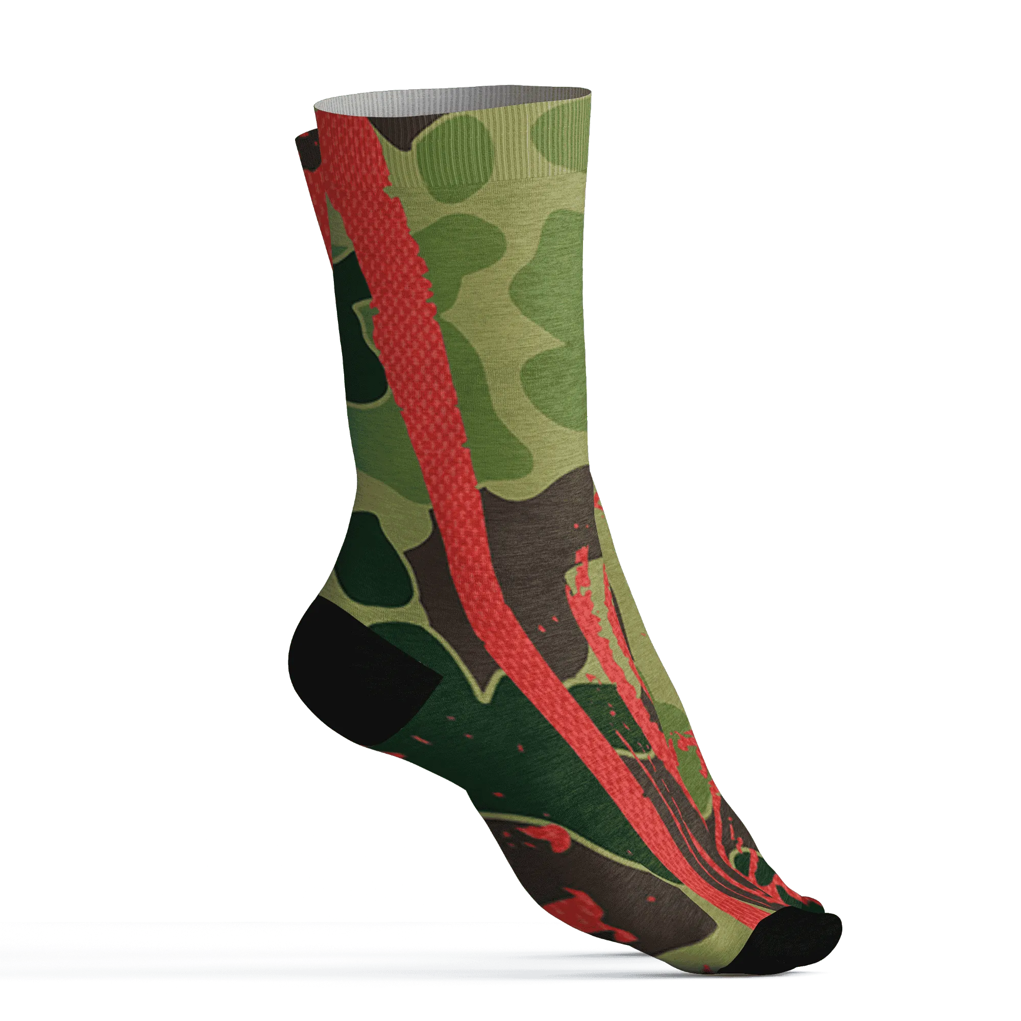 AM-90-Dark-Sage-Solar-Red-NastyJamz-Socks-Match-Hustle-All-Day-3D