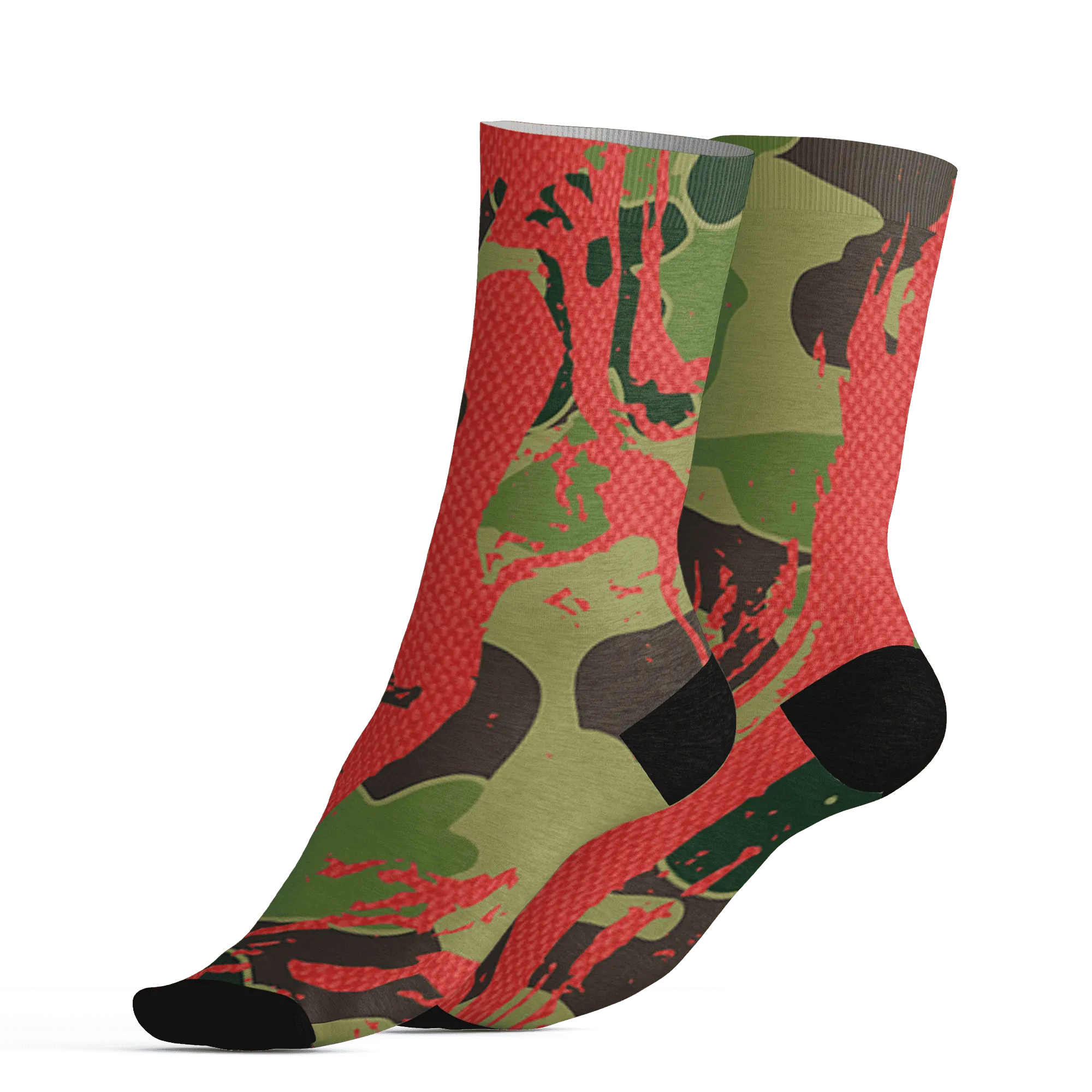 AM-90-Dark-Sage-Solar-Red-NastyJamz-Socks-Match-Hustle-All-Day-3D