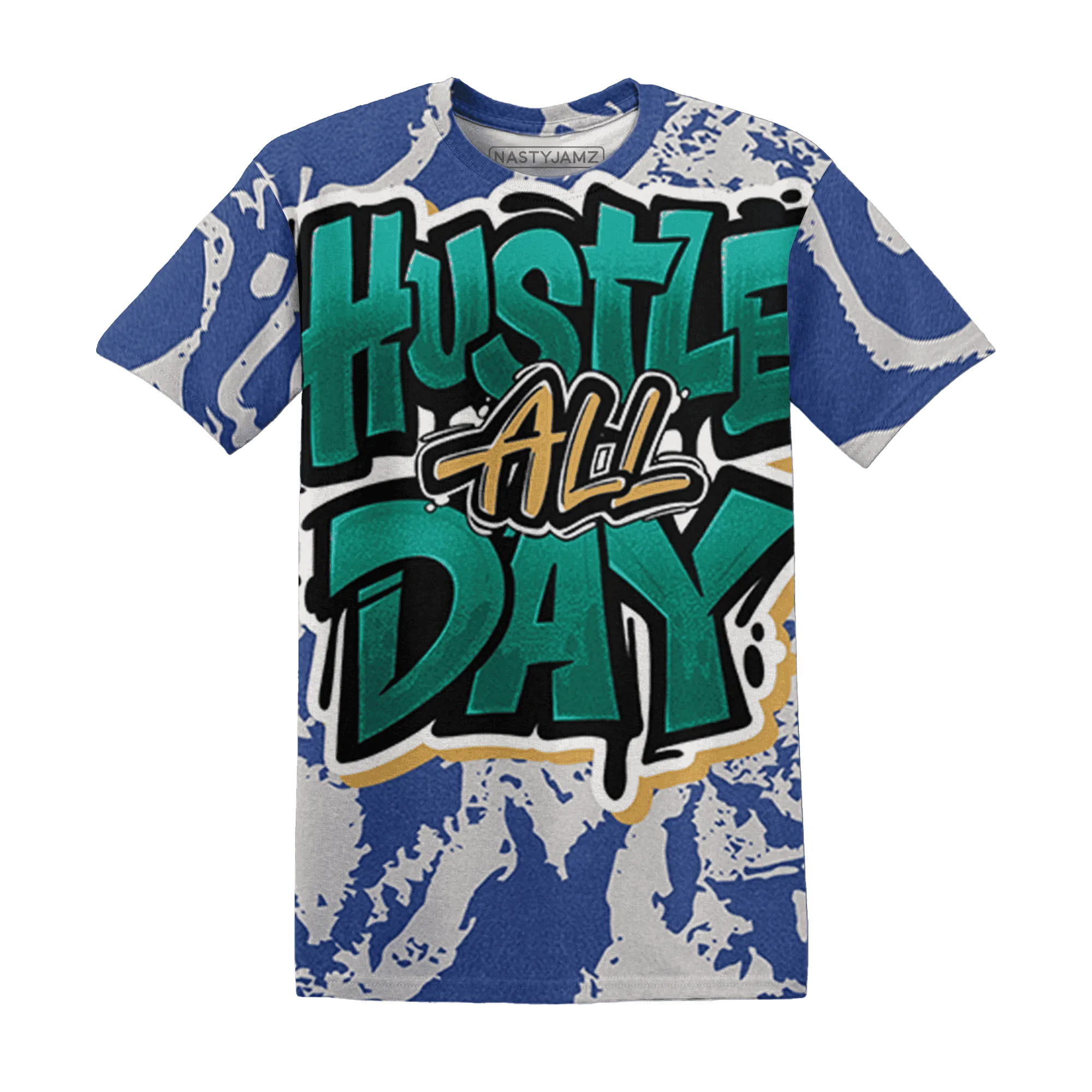 Dunk-Hyper-Royal-Malachite-NastyJamz-T-Shirt-Match-Hustle-All-Day-3D