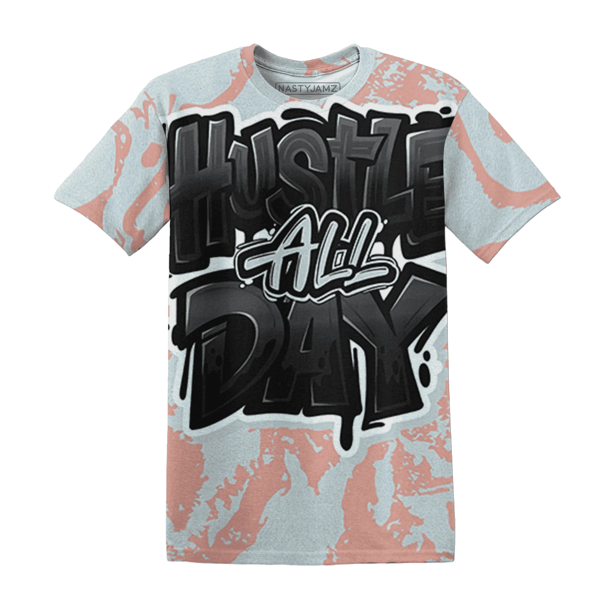 Dunk-Low-Glacier-Blue-Arctic-Orange-NastyJamz-T-Shirt-Match-Hustle-All-Day-3D