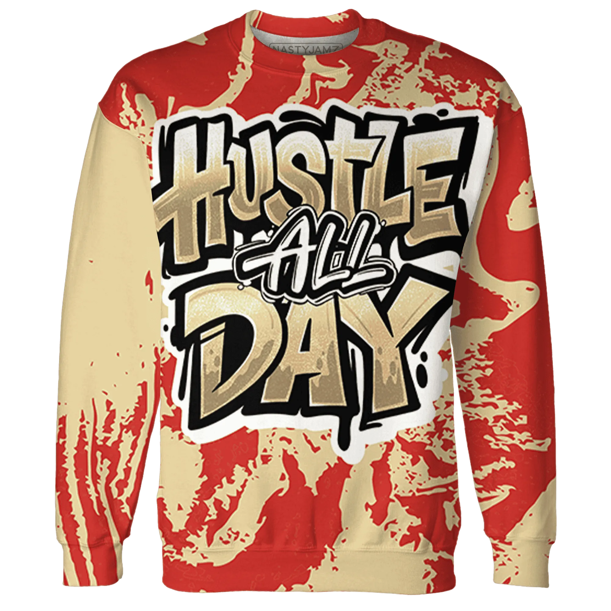 Dunk-Strawberry-Waffle-NastyJamz-Sweatshirt-Match-Hustle-All-Day-3D