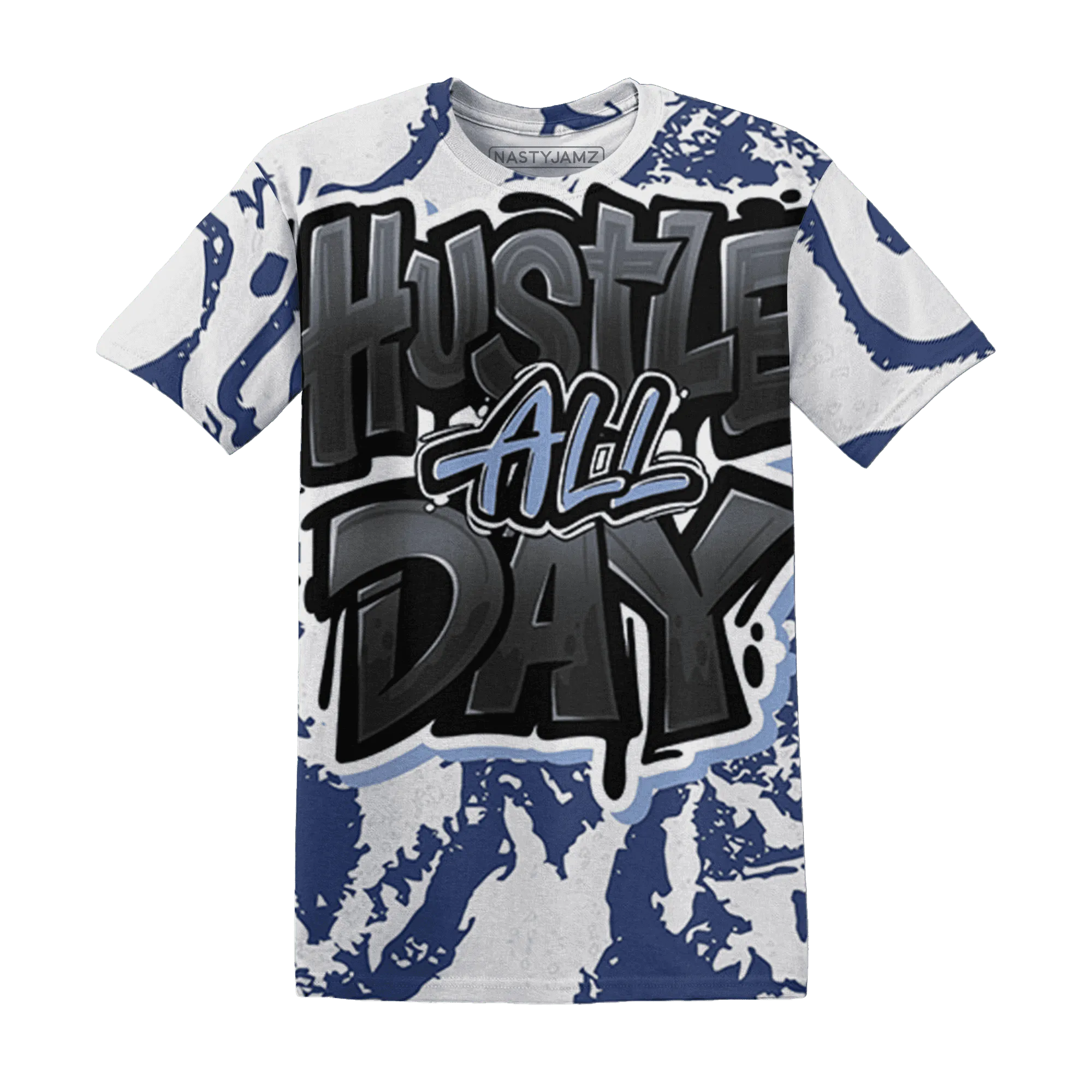Midnight-Navy-5s-T-Shirt-Match-Hustle-All-Day-3D