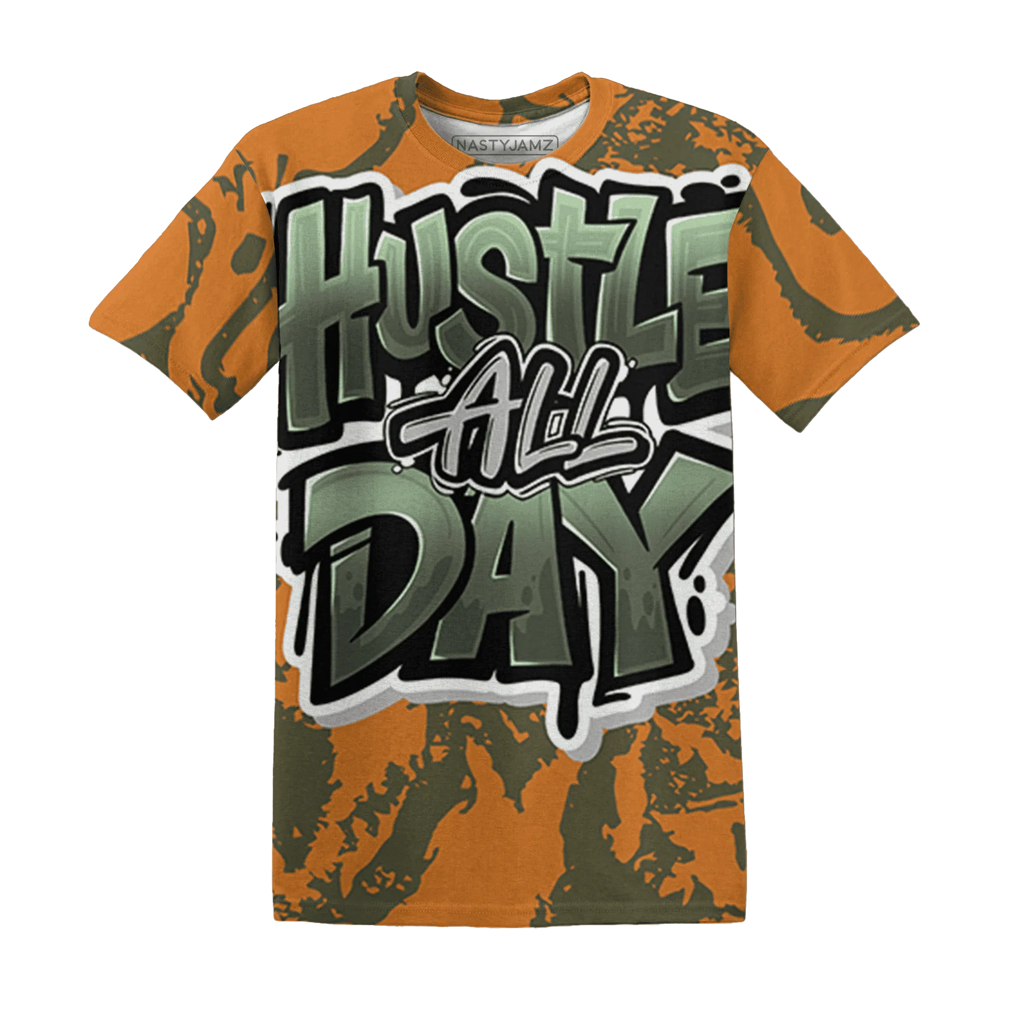Olive-5s-T-Shirt-Match-Hustle-All-Day-3D