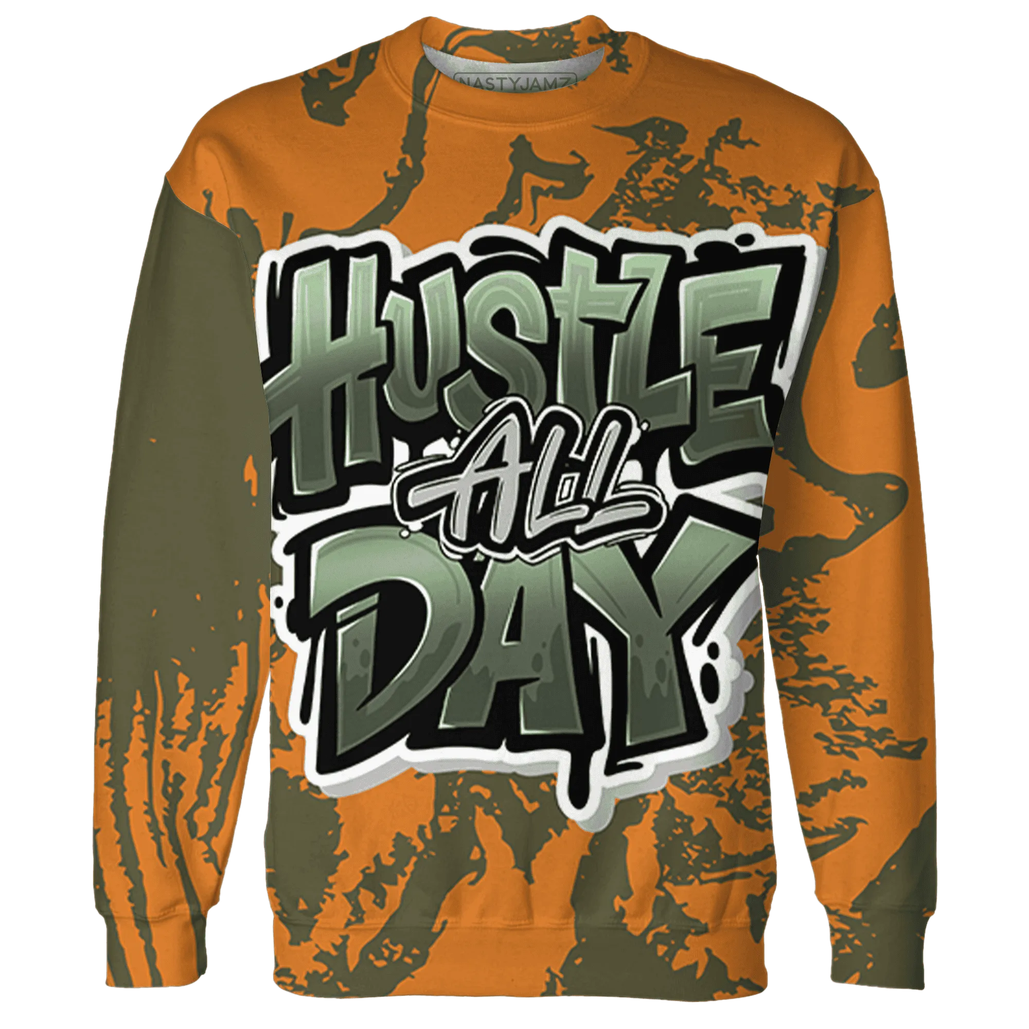 Olive-5s-Sweatshirt-Match-Hustle-All-Day-3D