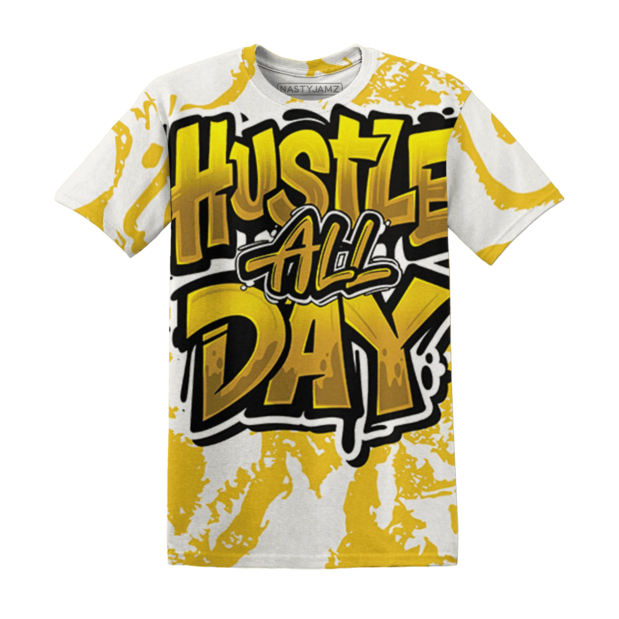 Yellow-Ochre-6s-T-Shirt-Match-Hustle-All-Day-3D