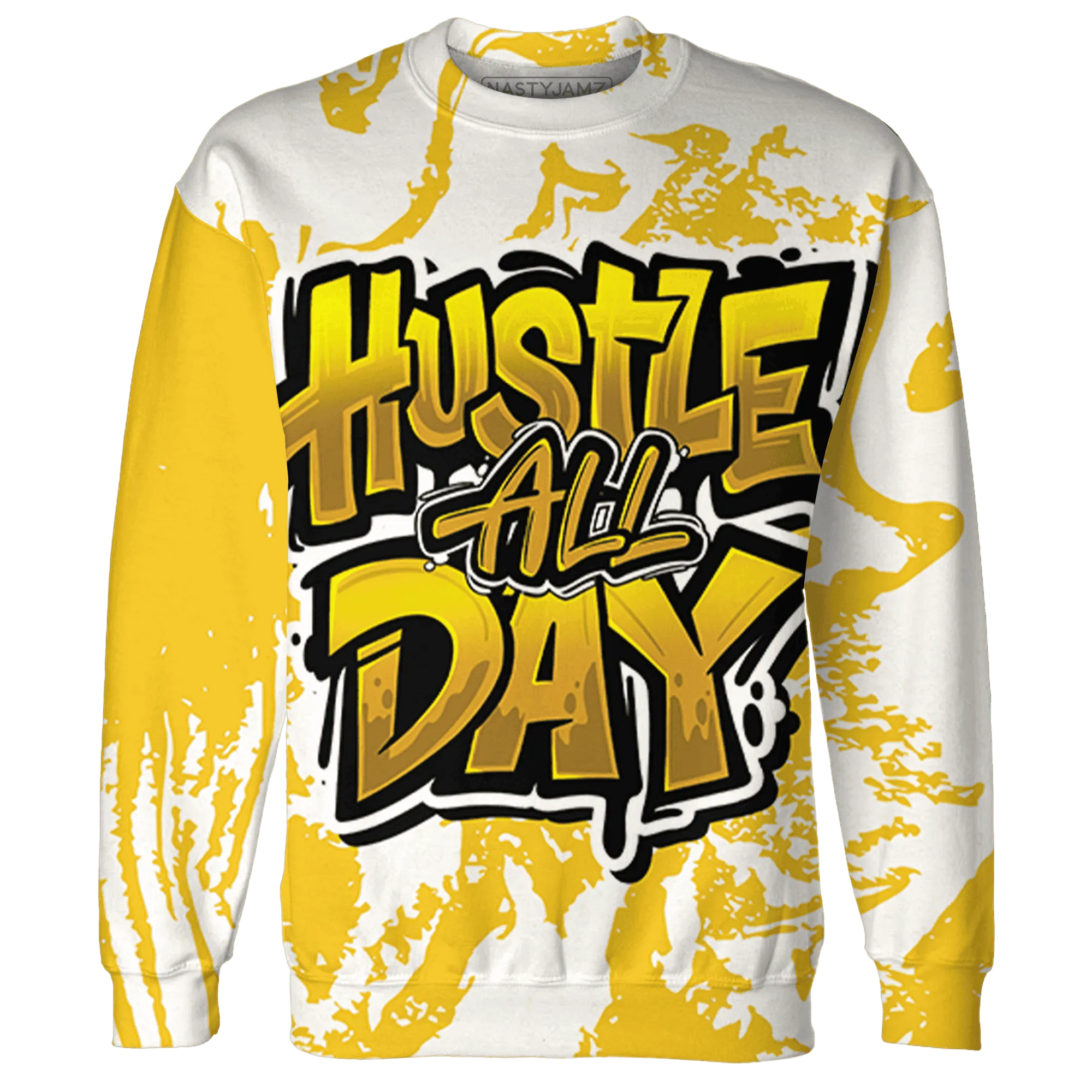 Yellow-Ochre-6s-Sweatshirt-Match-Hustle-All-Day-3D