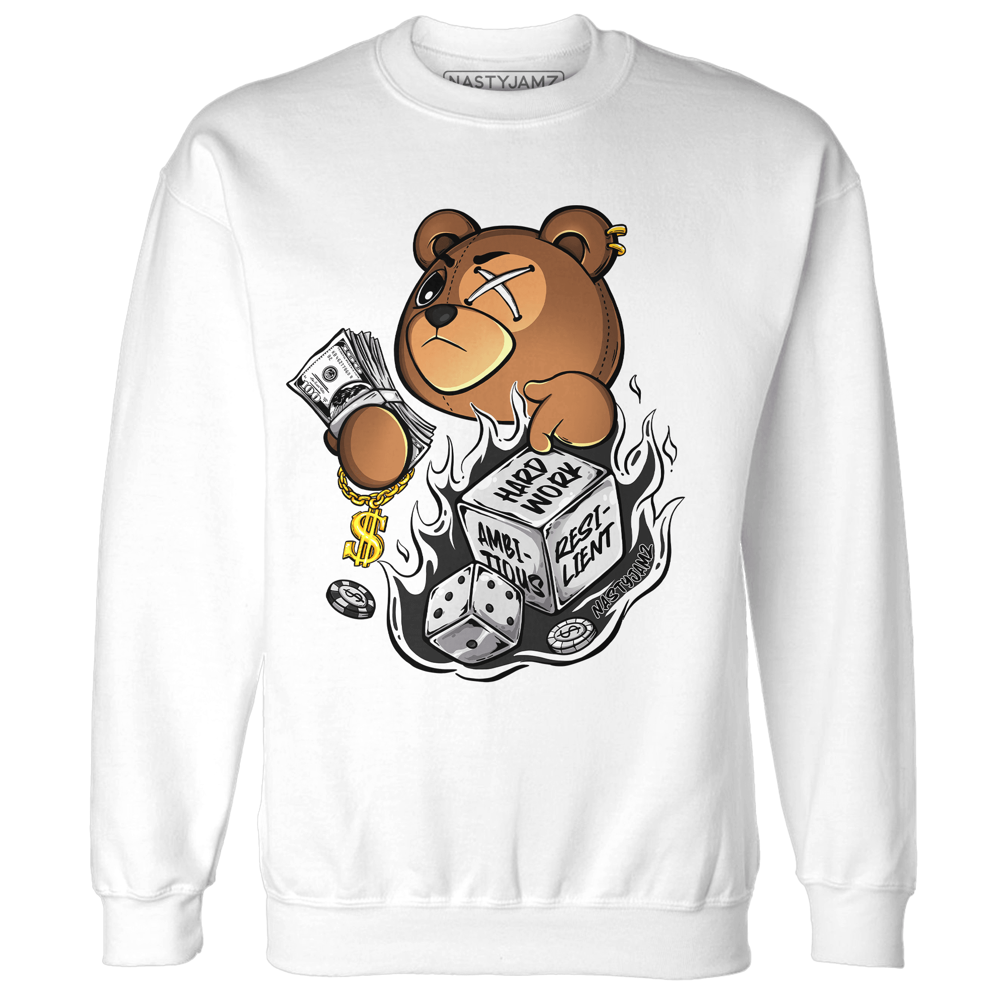 Low Space Jam 11s Sweatshirt Match Hustle Casino BER - NastyJamz