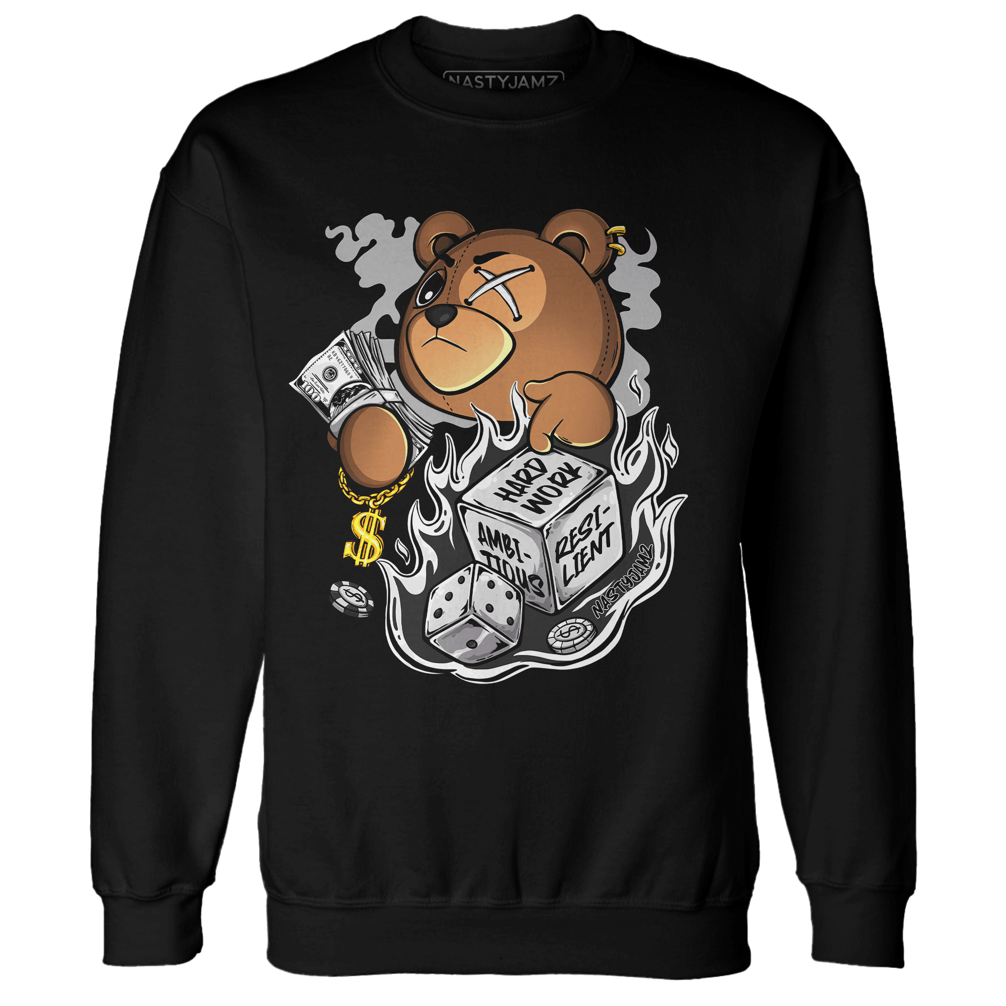Low Space Jam 11s Sweatshirt Match Hustle Casino BER - NastyJamz
