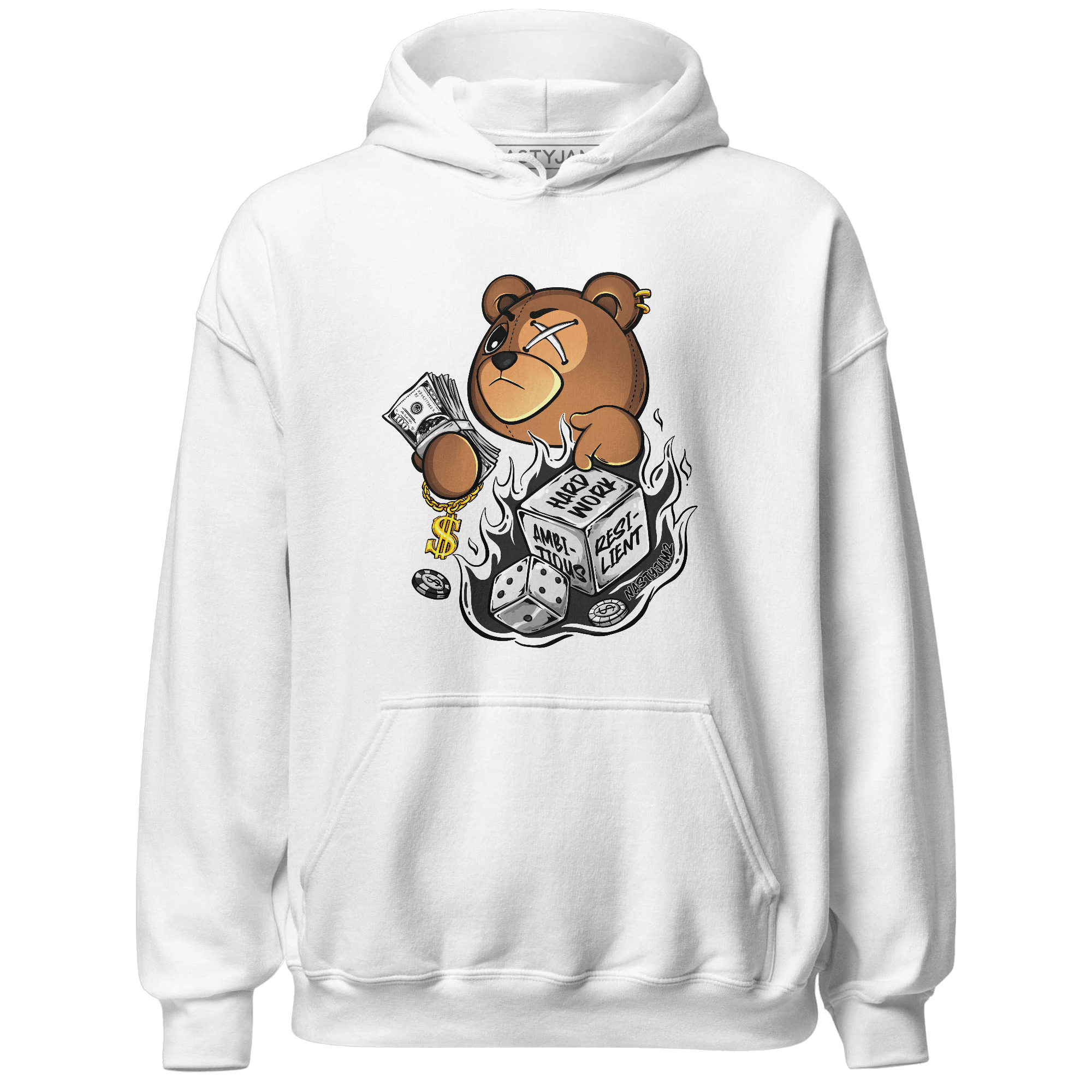 Low Space Jam 11s Hoodie Match Hustle Casino BER - NastyJamz